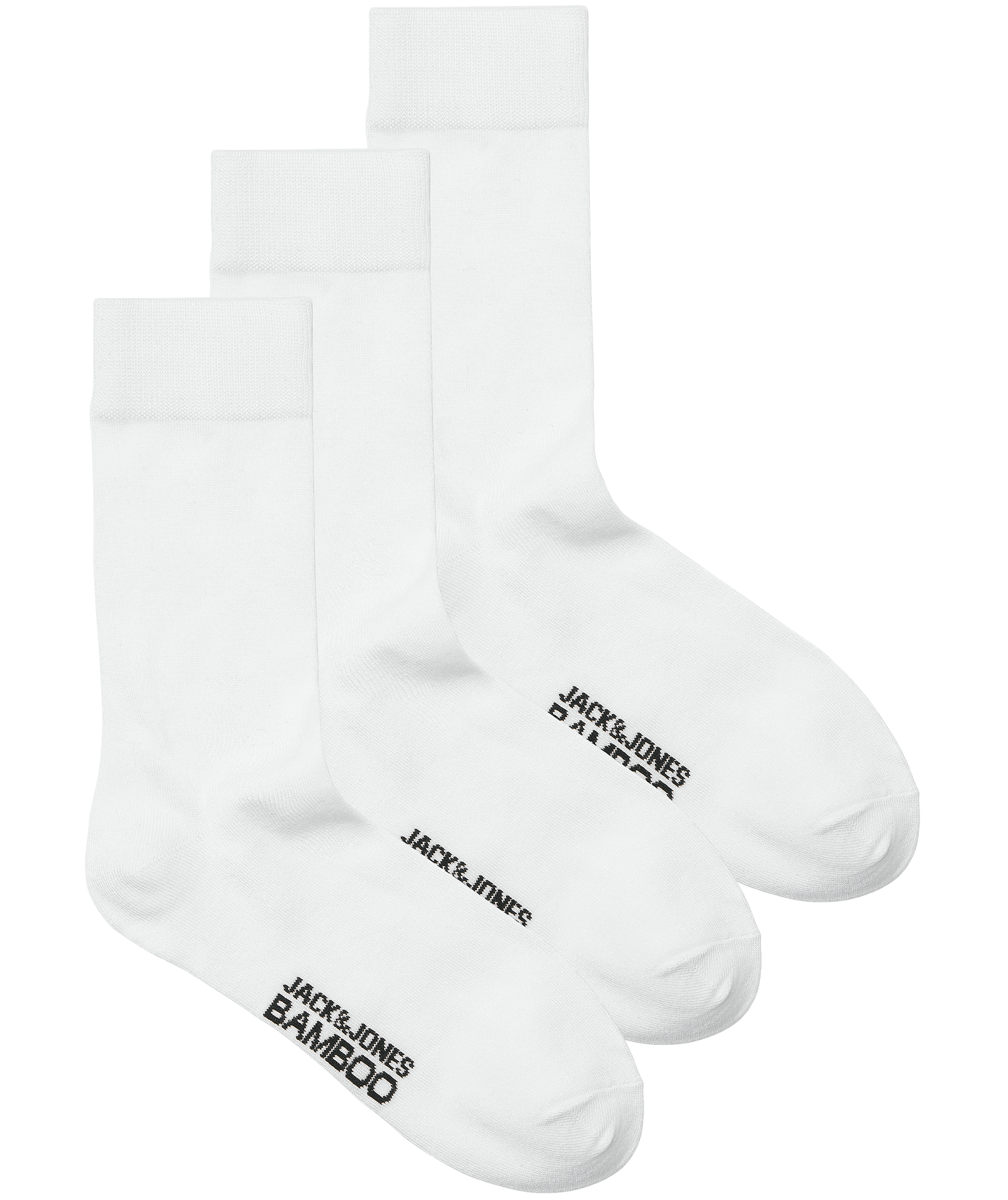 Jack & Jones JACBASIC 3-pack bamboo socks, White