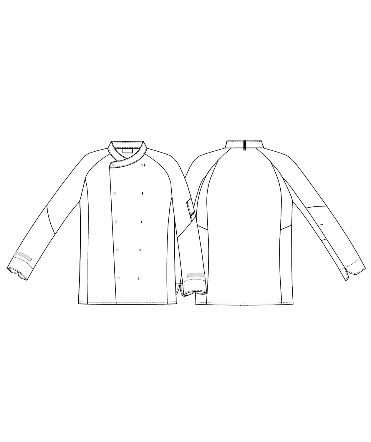 Kentaur kokke-/servit&oslash;rjakke, Hvit, large image number 5