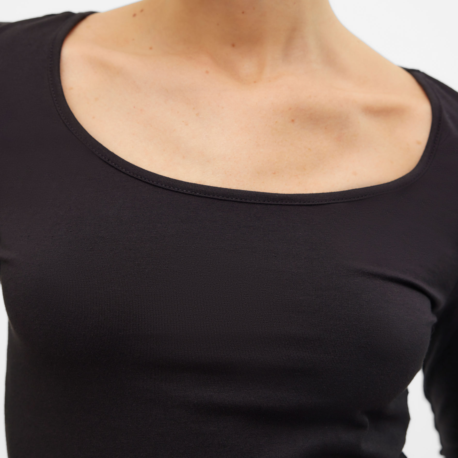 Vero Moda VMMAXI MY SOFT langermet dame T-skjorte, Black, large image number 3