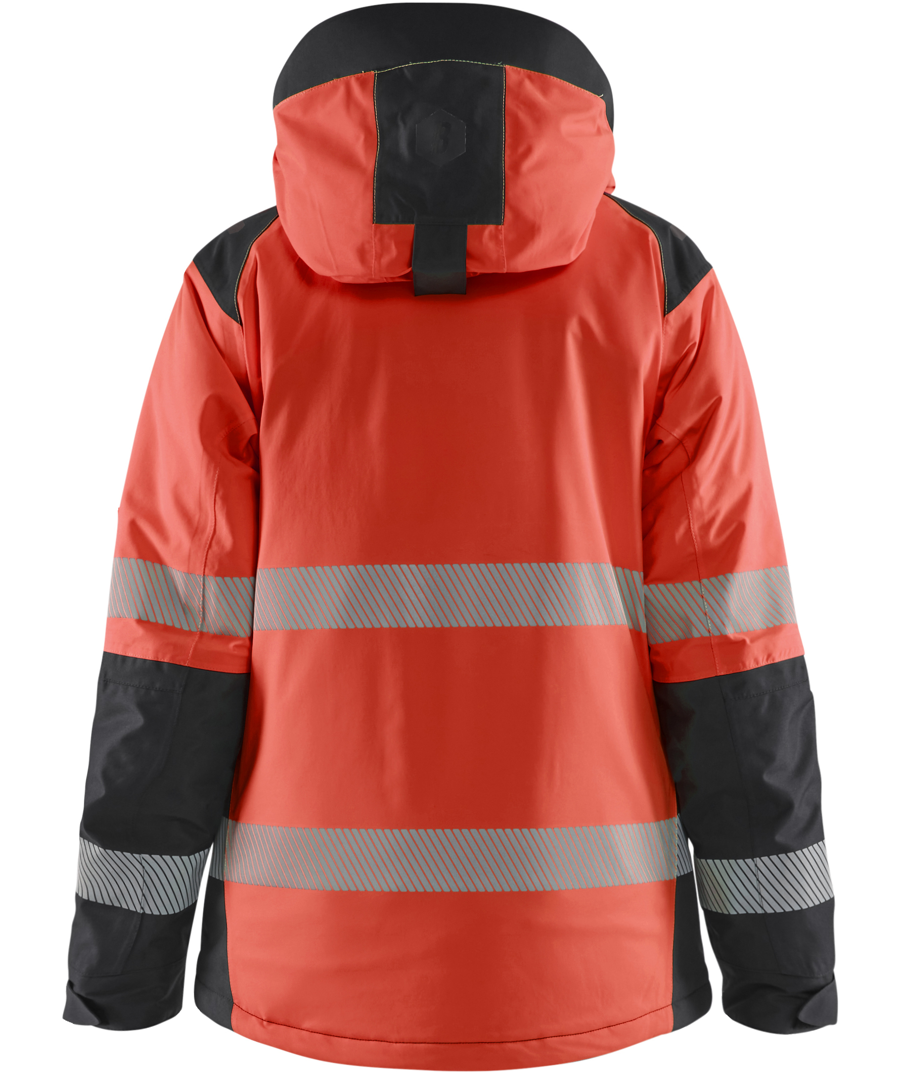 Bl&aring;kl&auml;der vinterjacka dam, Varsel r&ouml;d/svart, large image number 2