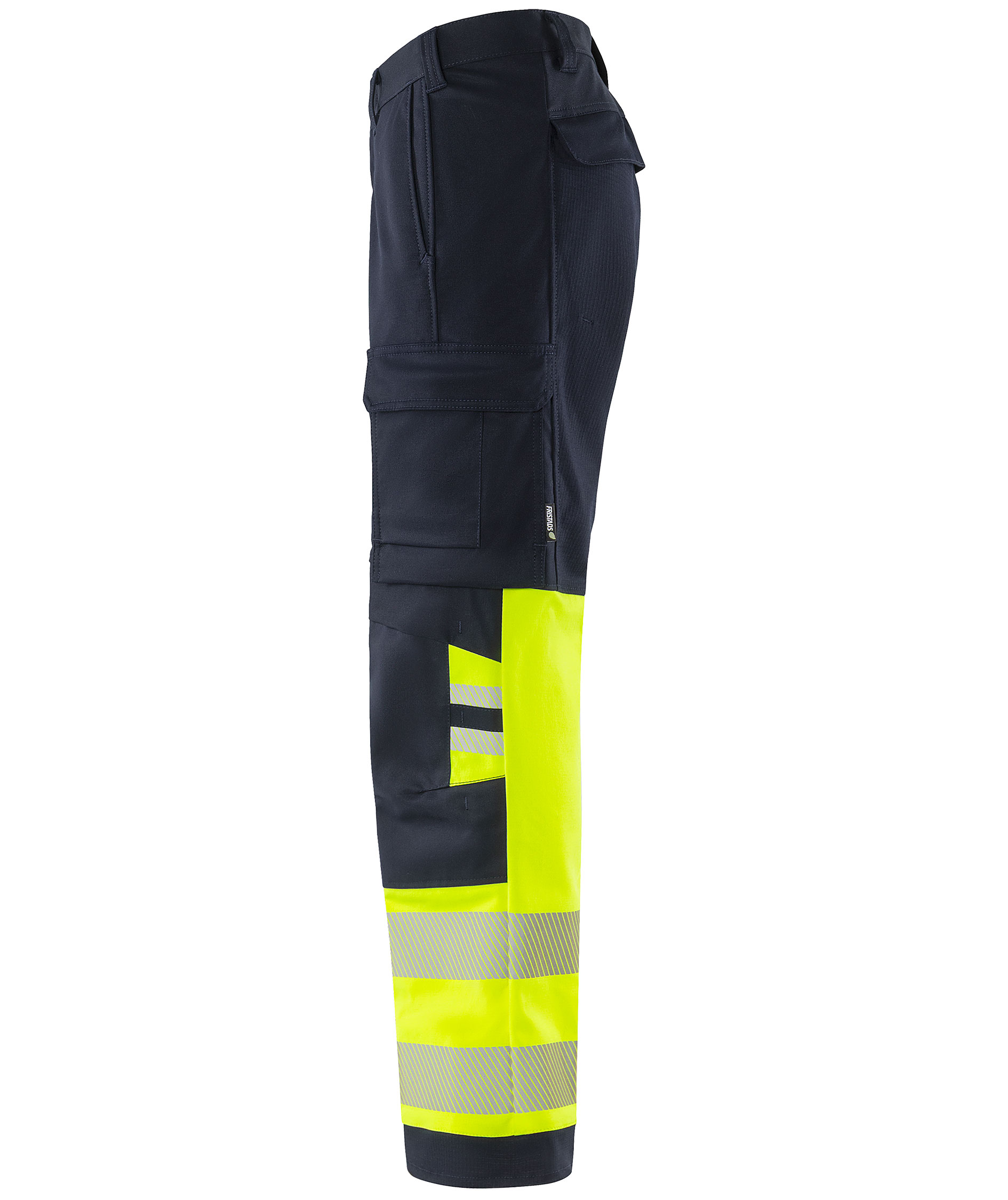 Fristads Flamestat Green arbejdsbukser 2954 GFS, Hi-Vis gul/marine, large image number 3