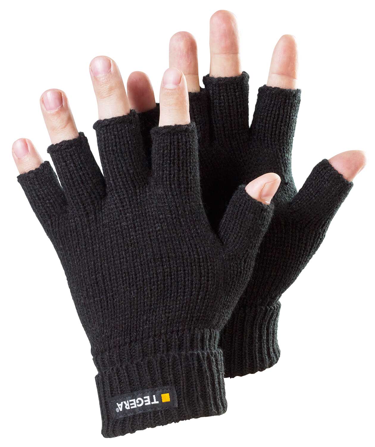 Tegera 790 fingerl&oslash;se strikkede arbejdshandsker, Sort