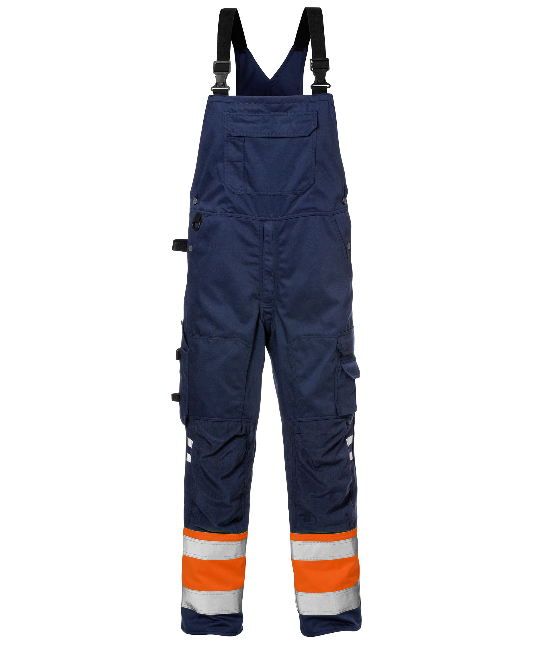 Fristads h&auml;ngselbyxa, Varsel Orange/Marinbl&aring;