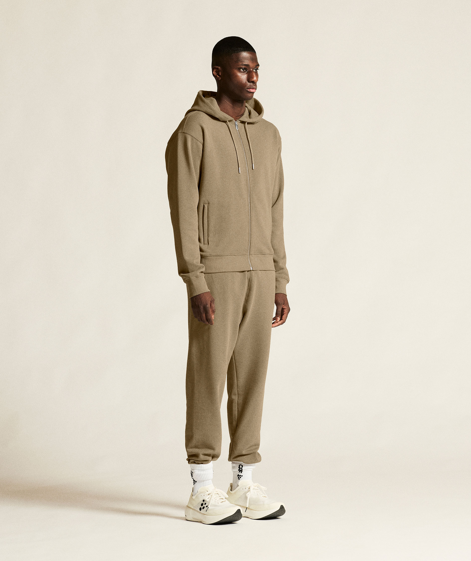 Craft Frequent h&aelig;ttetr&oslash;je med lynl&aring;s, Taupe, large image number 8