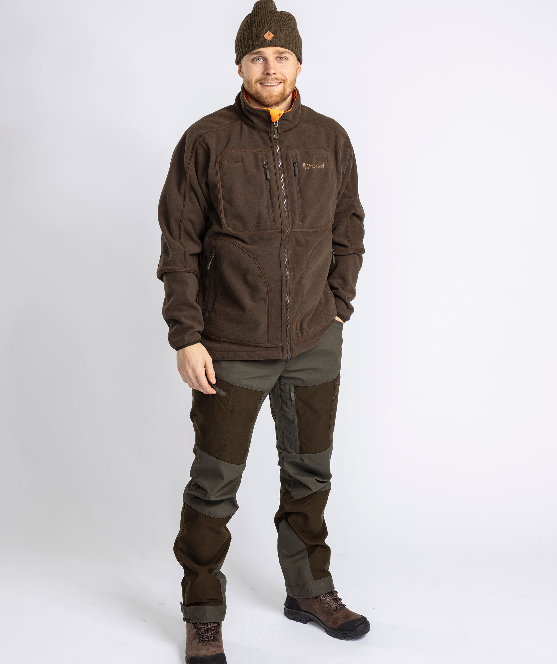 Pinewood&nbsp;Furudal Reversible Camou fleecejakke, Hunting Brown/Strata Blaze, large image number 2