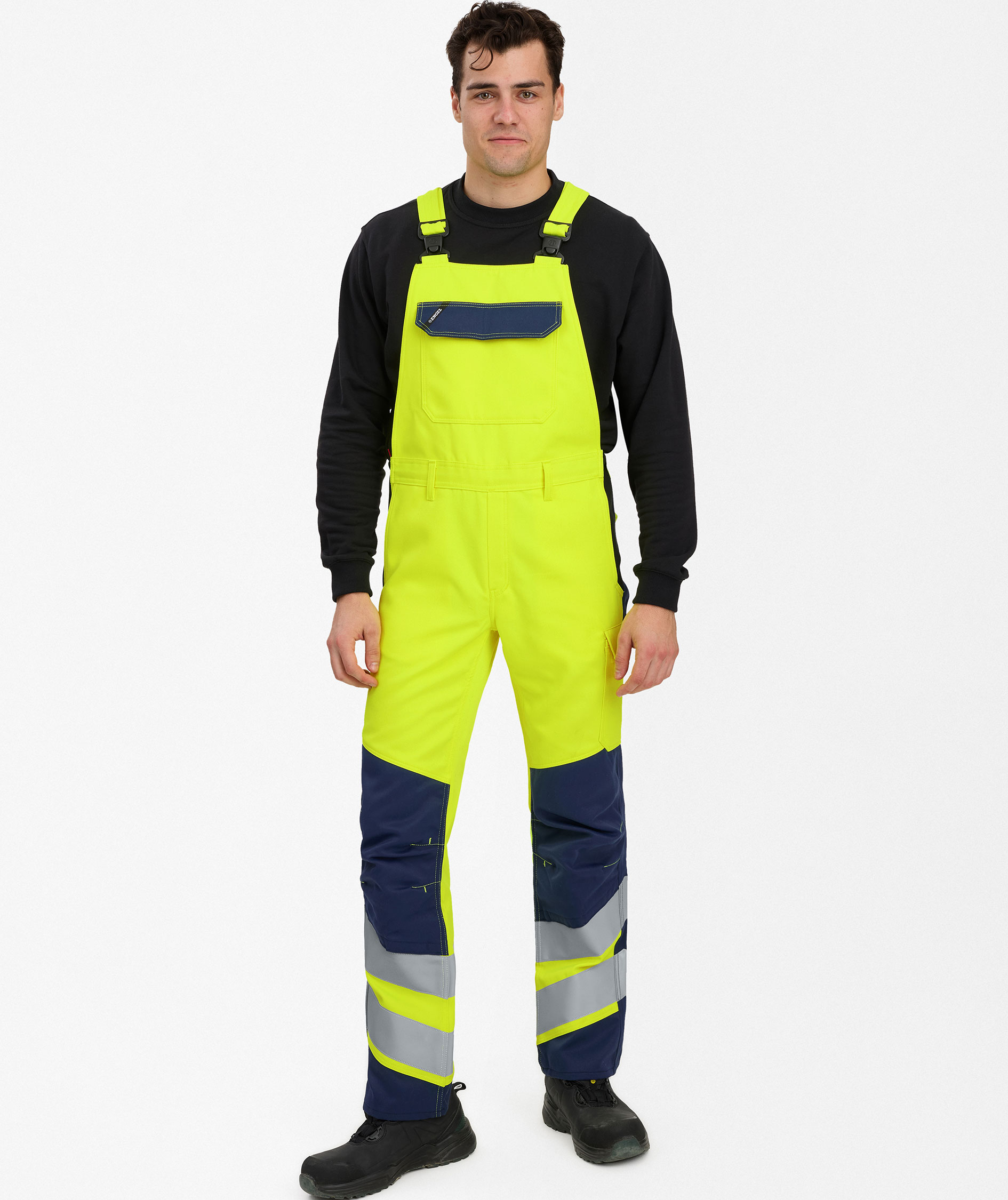 Engel Safety+ overalls, Hi-vis Gul/Sort