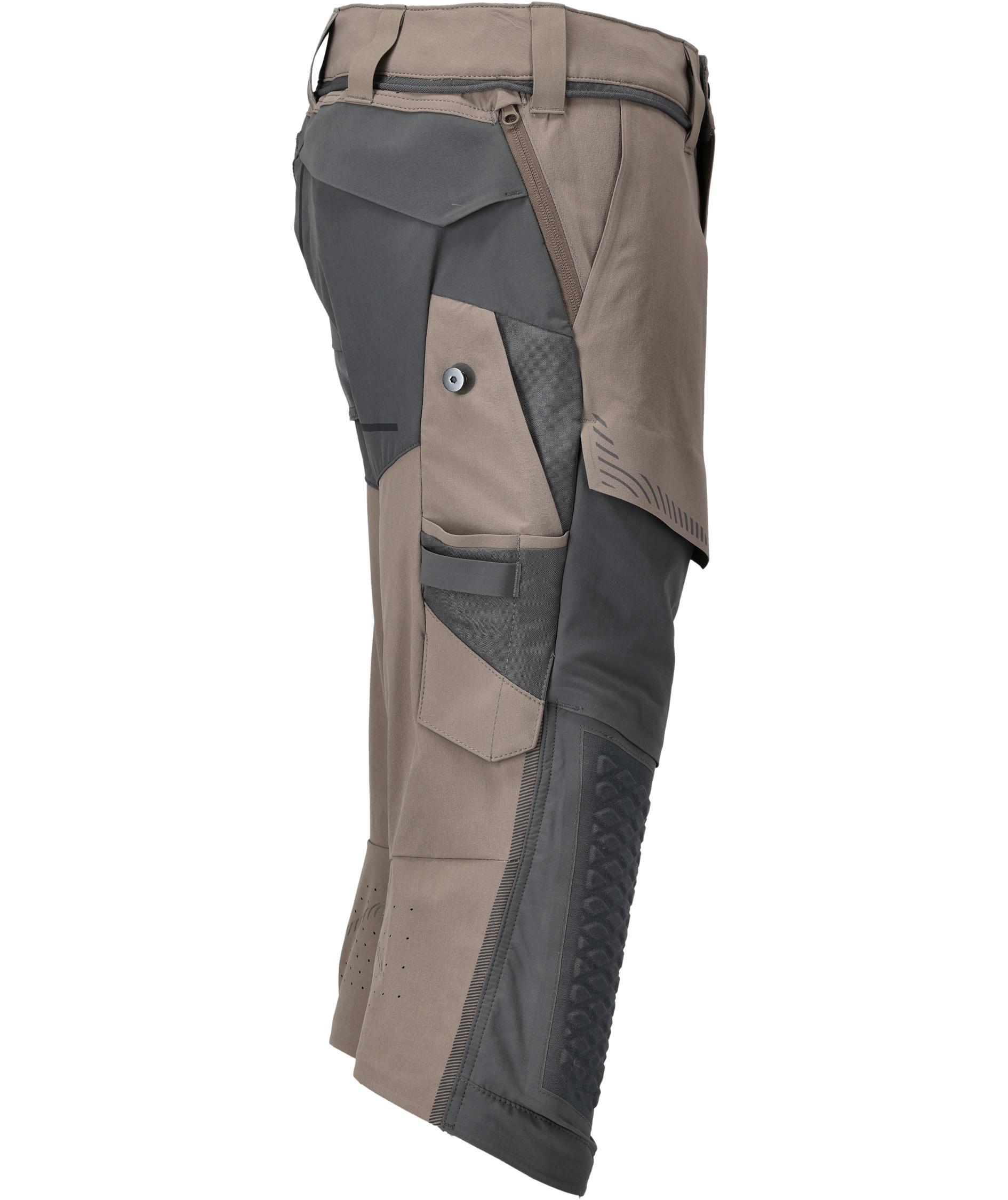 Mascot Customized arbeidsknickers full stretch, M&oslash;rk sand/Steingr&aring;, large image number 2