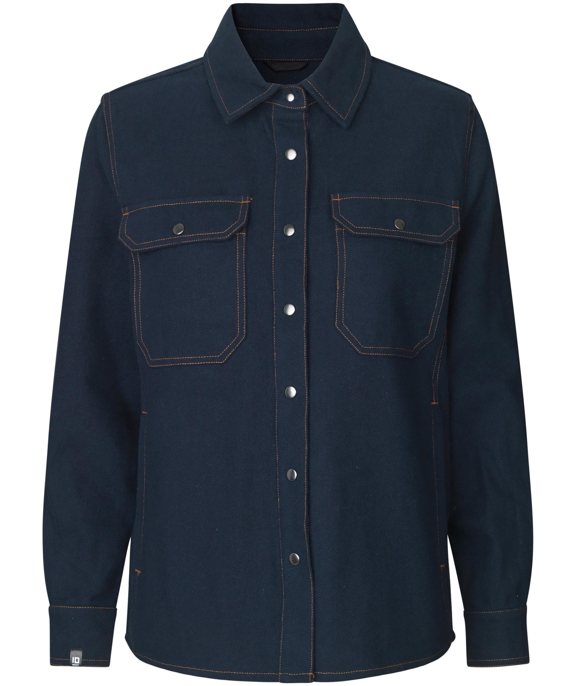ID Modern fit flanellskjorta dam, Navy