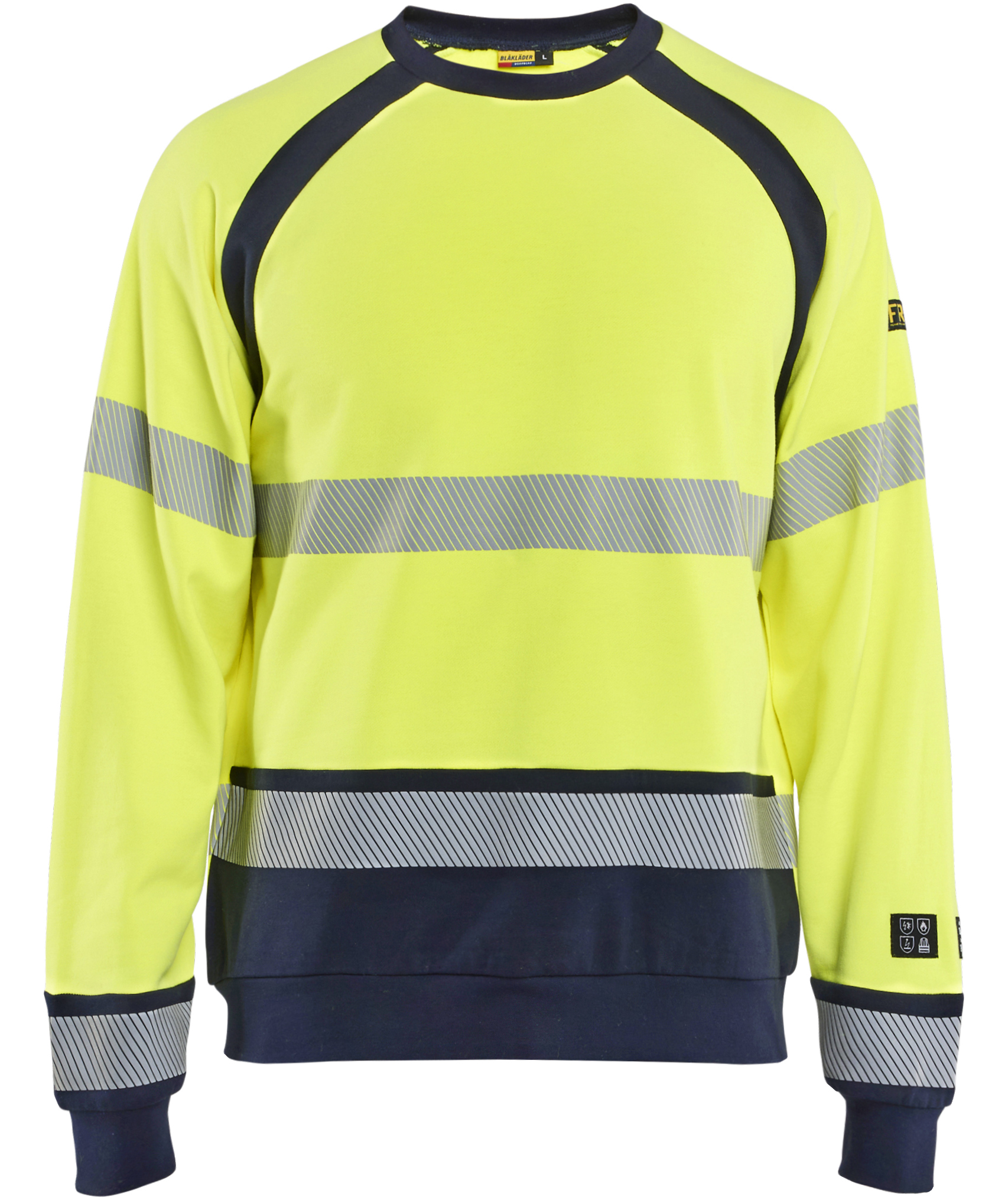 Bl&aring;kl&auml;der&nbsp;Multinorm sweatshirt, Varsel yellow/marinbl&aring;