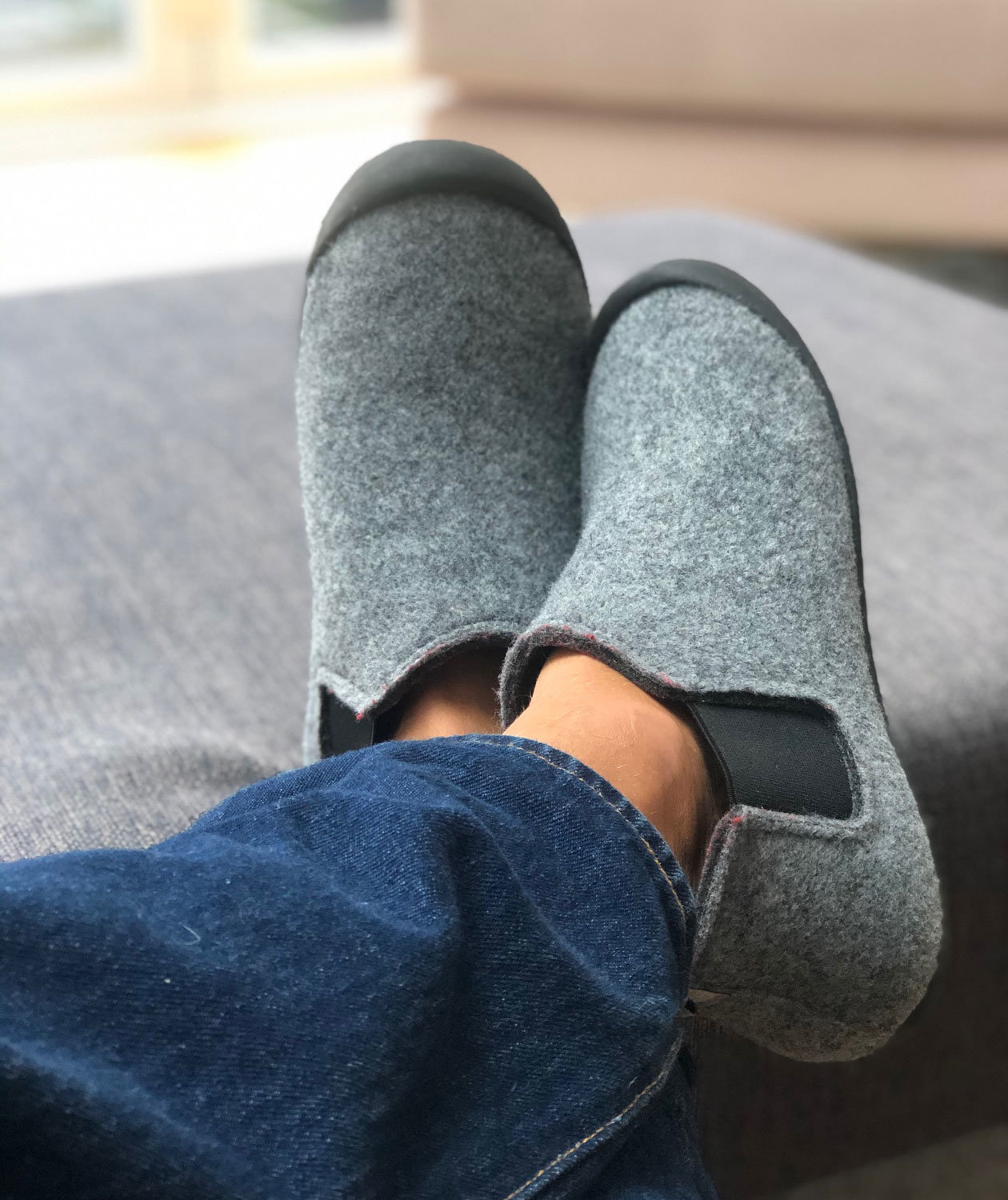 Gumbies Brumby Slipper Boot hjemmesko, Grey/Charcoal, large image number 1