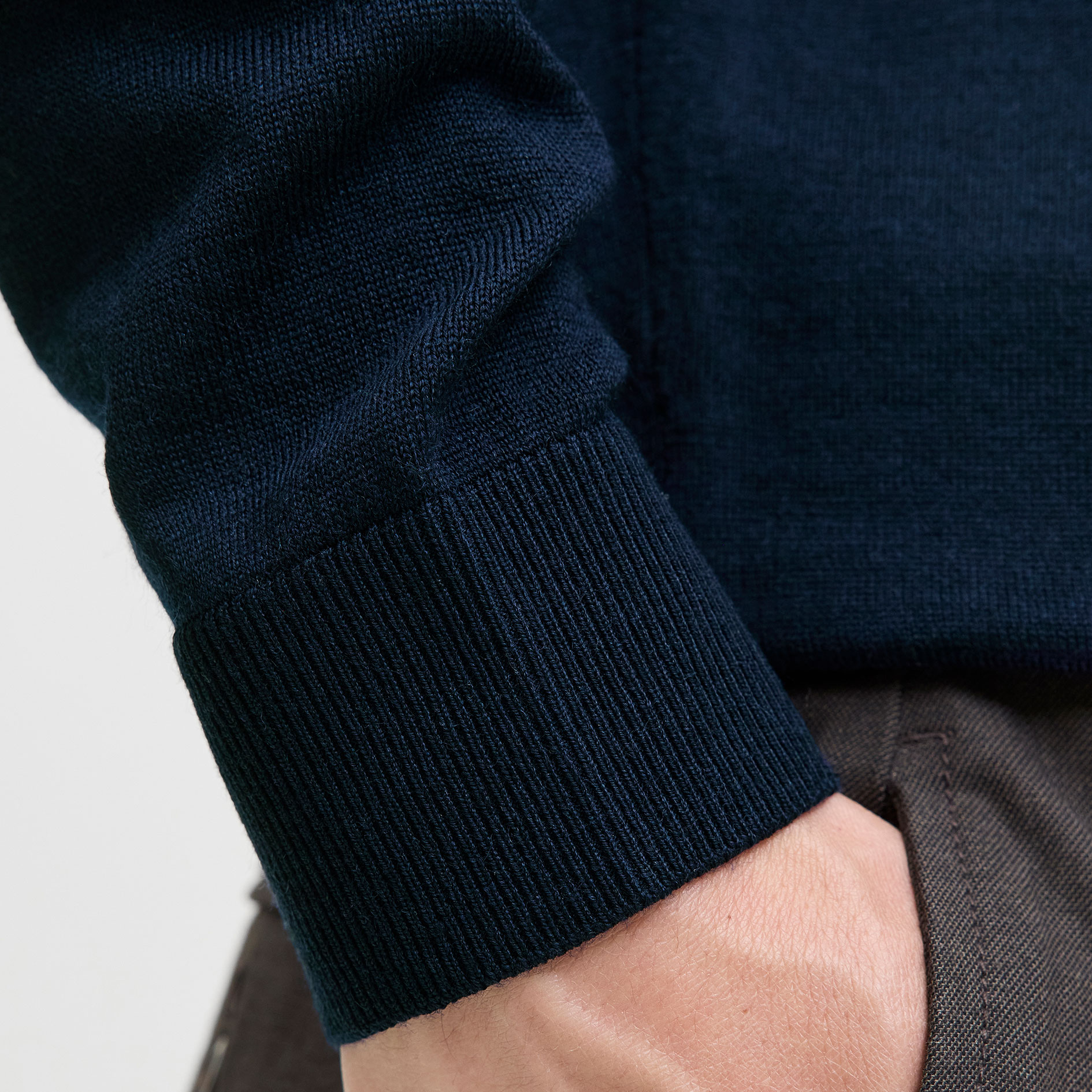 Jack & Jones Premium JPRBLAMERINO stickad tr&ouml;ja med merinoull, Night Sky, large image number 5