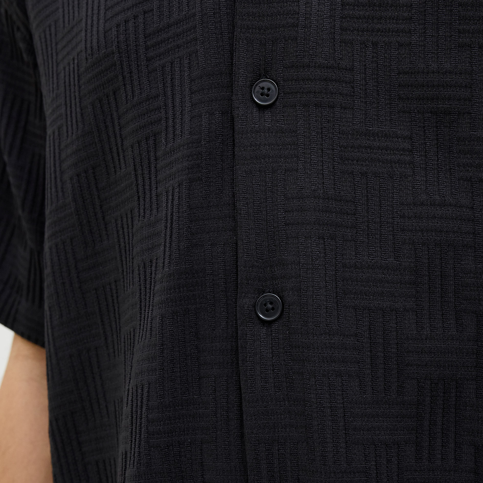 Jack & Jones JJEMATTEO RESORT kurz&auml;rmlige Hemd, Black, large image number 4