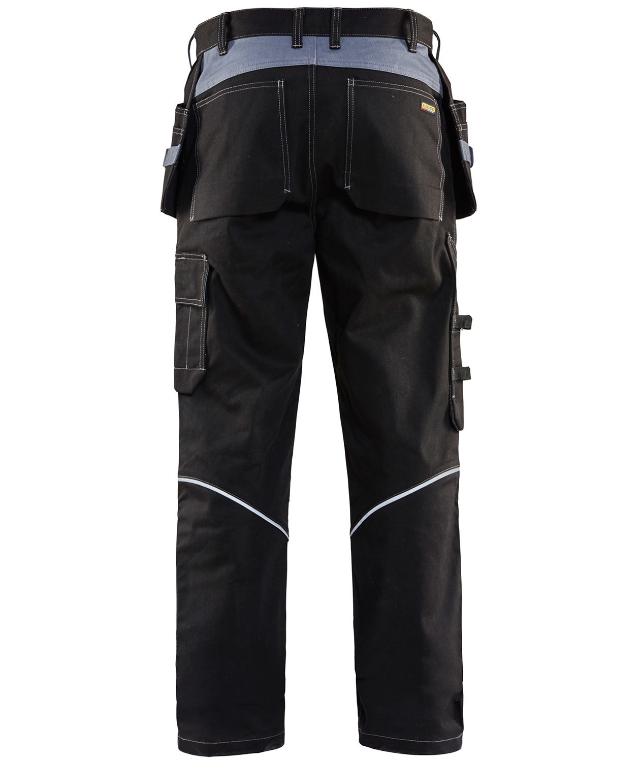 Bl&aring;kl&auml;der Anti-Flame h&aring;ndv&aelig;rkerbukser, Sort/Gr&aring;