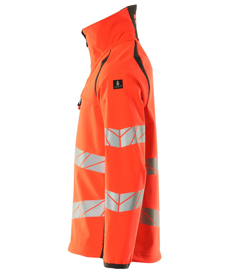 Mascot Accelerate Safe softshelljakke, Hi-vis r&oslash;d/M&oslash;rk antrasitt, large image number 3
