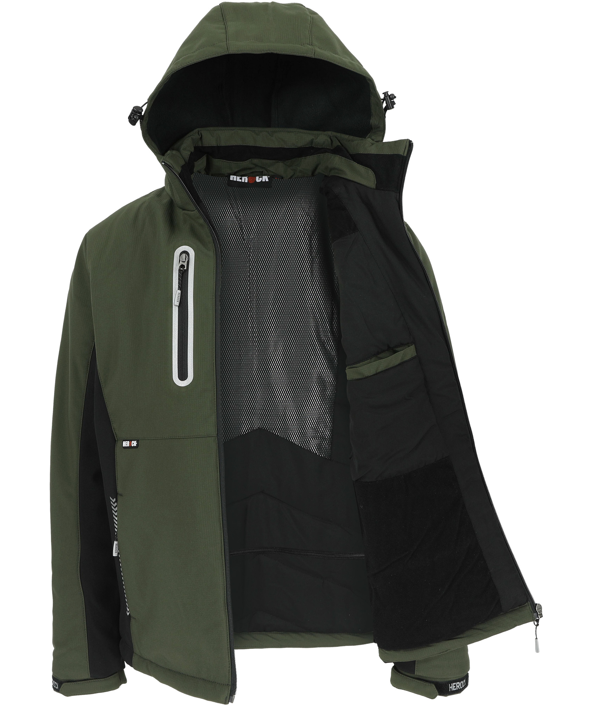 HEROCK Taris foret softshelljakke, Dark Khaki/Black