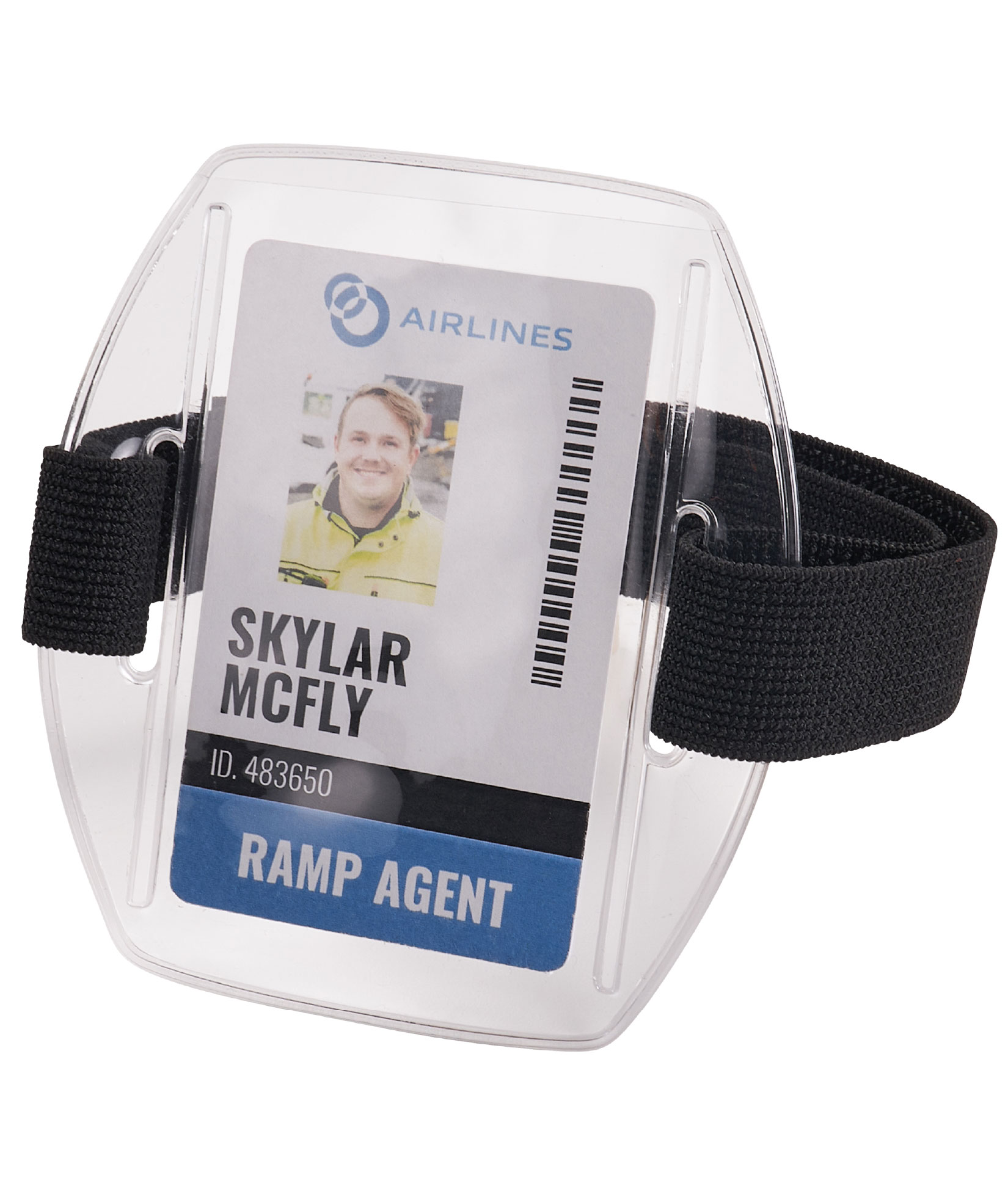 Ergodyne 3386 Arm band med ID-korth&aring;llare, Svart/klar