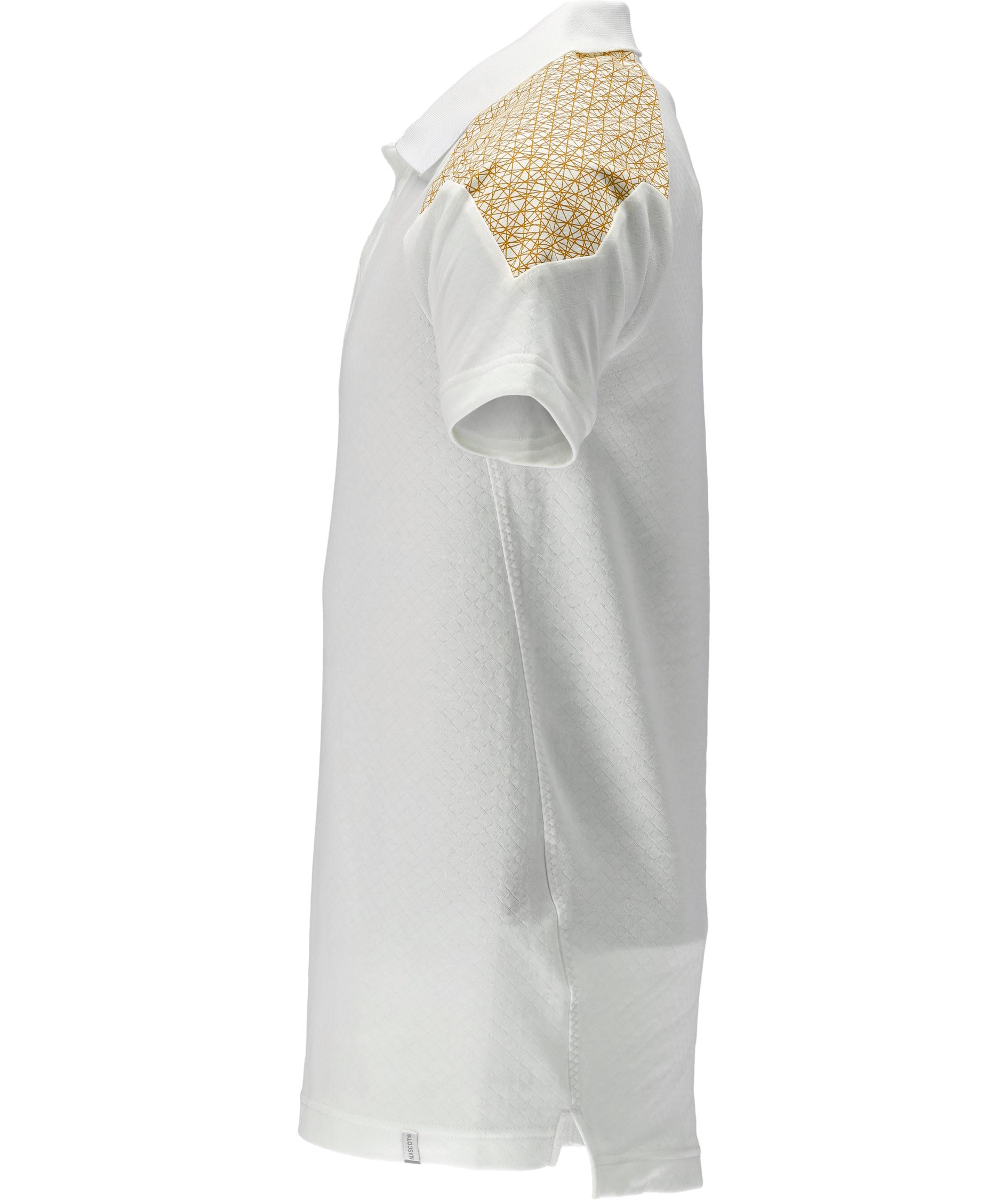 Mascot Food & Care Premium Performance HACCP-zugelassene Poloshirt, Weiss/Currygelb, large image number 2