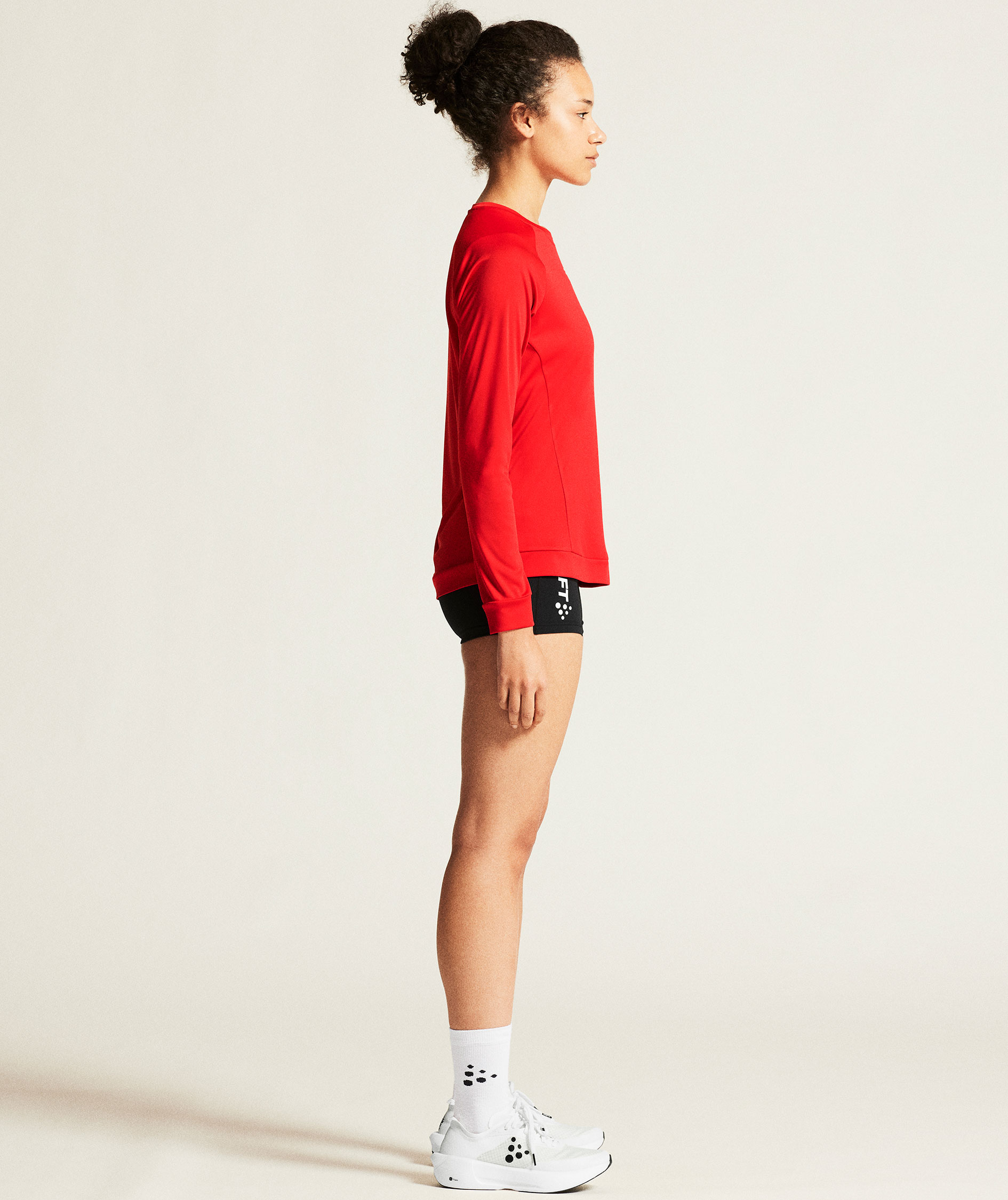 Craft Rush 2.0 langermet dame T-skjorte, Bright red, large image number 3