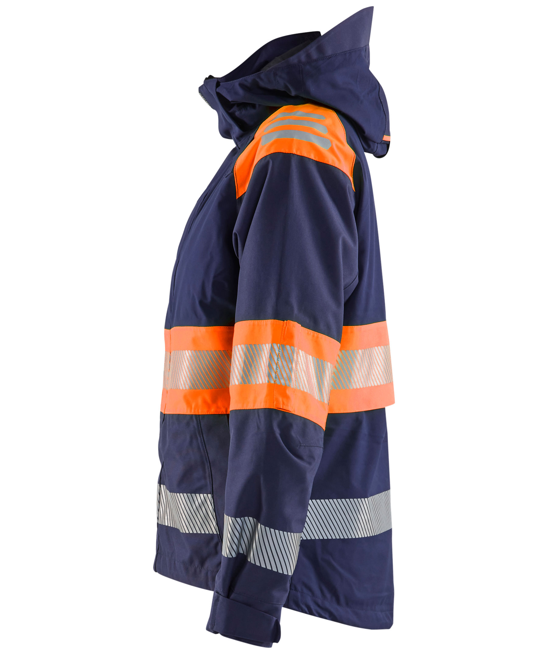 Bl&aring;kl&auml;der dame skalljakke, Marine/Hi-Vis Oransje, large image number 3