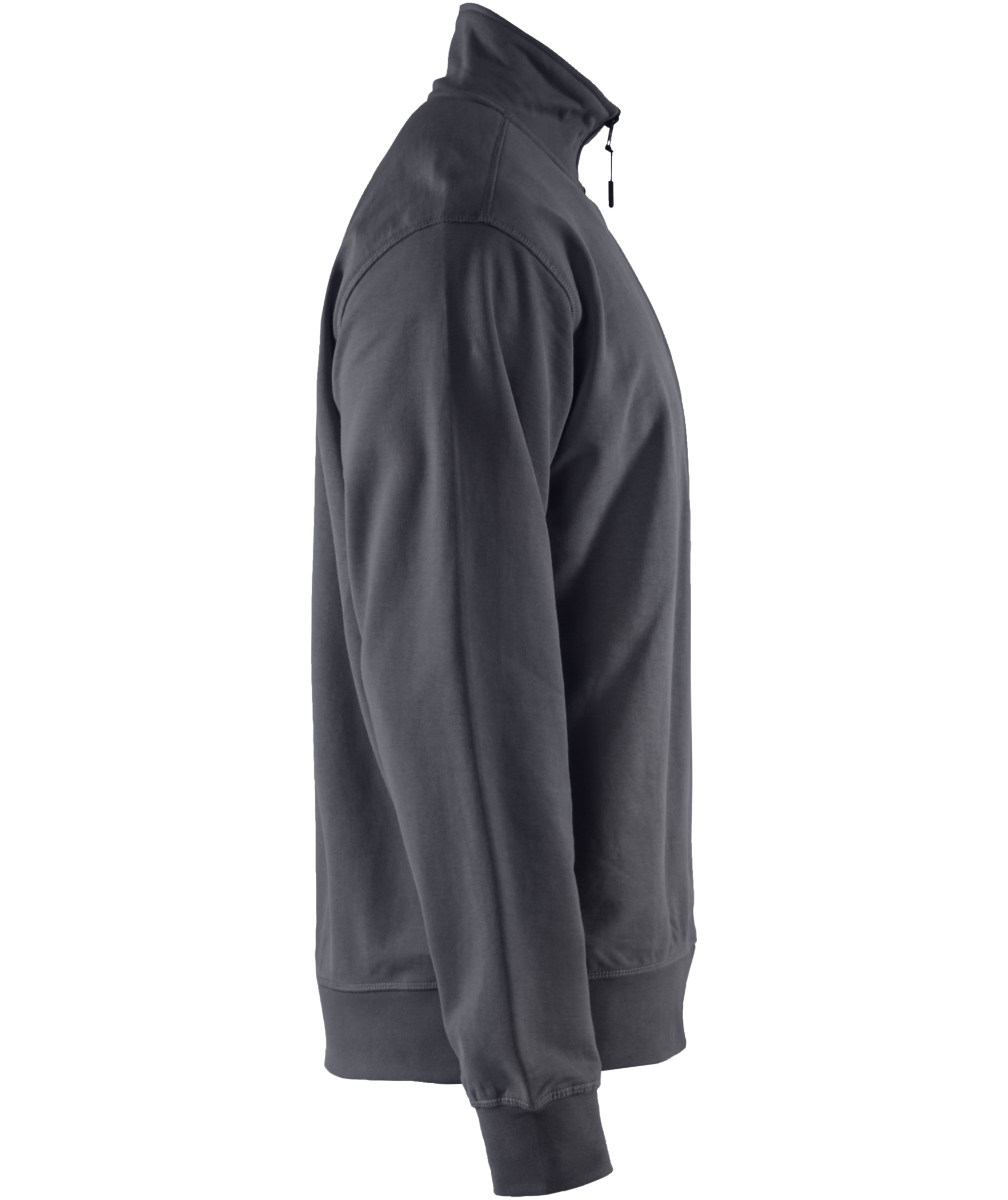 Bl&aring;kl&auml;der sweatshirt med kort glidel&aring;s, Mellemgr&aring;, large image number 2