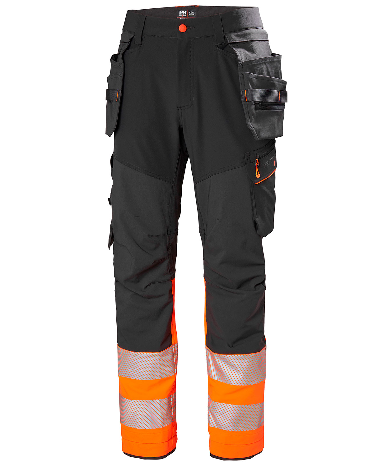 Helly Hansen ICU BRZ hantverksbyxa full stretch, Ebony/Hi-Vis Orange, Ebony/Hi-Vis Orange, swatch