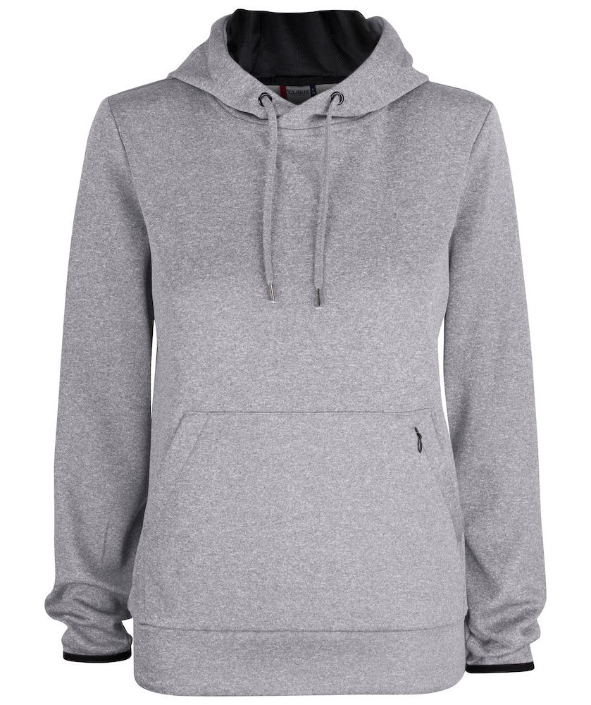 Clique Oakdale hoodie dam, Gr&aring; Melange, large image number 0