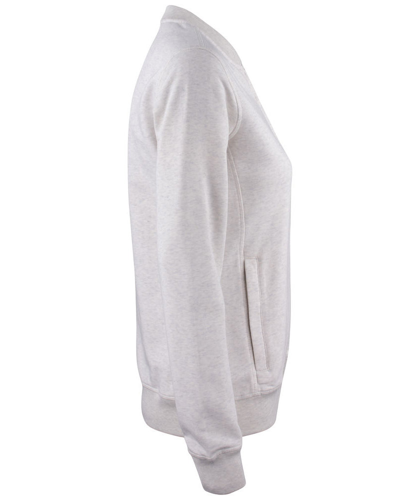 Clique Premium OC women's cardigan, Light grey mottled, large image number 3