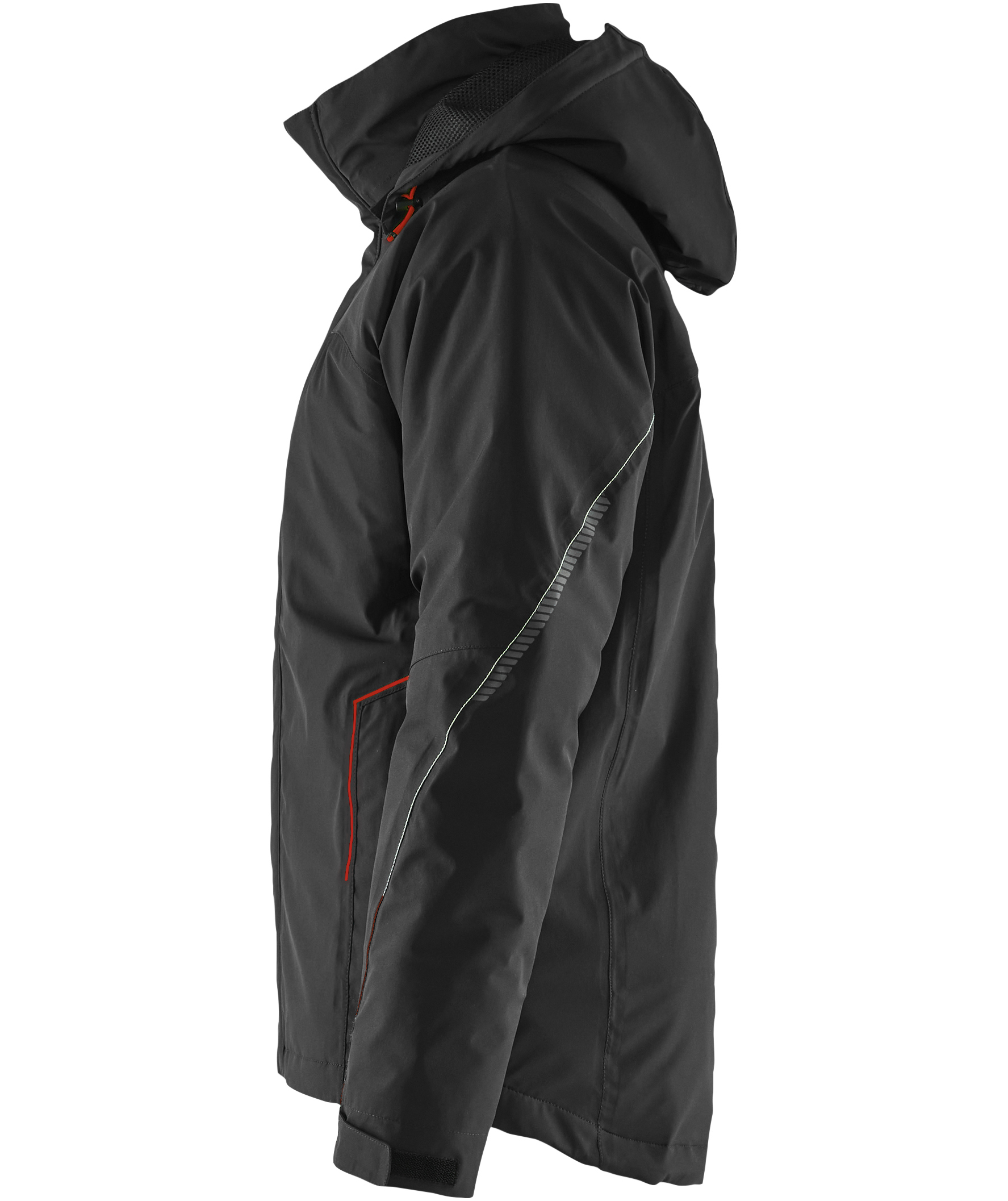 Bl&aring;kl&auml;der jacka full stretch dam, Svart/R&ouml;d, large image number 4