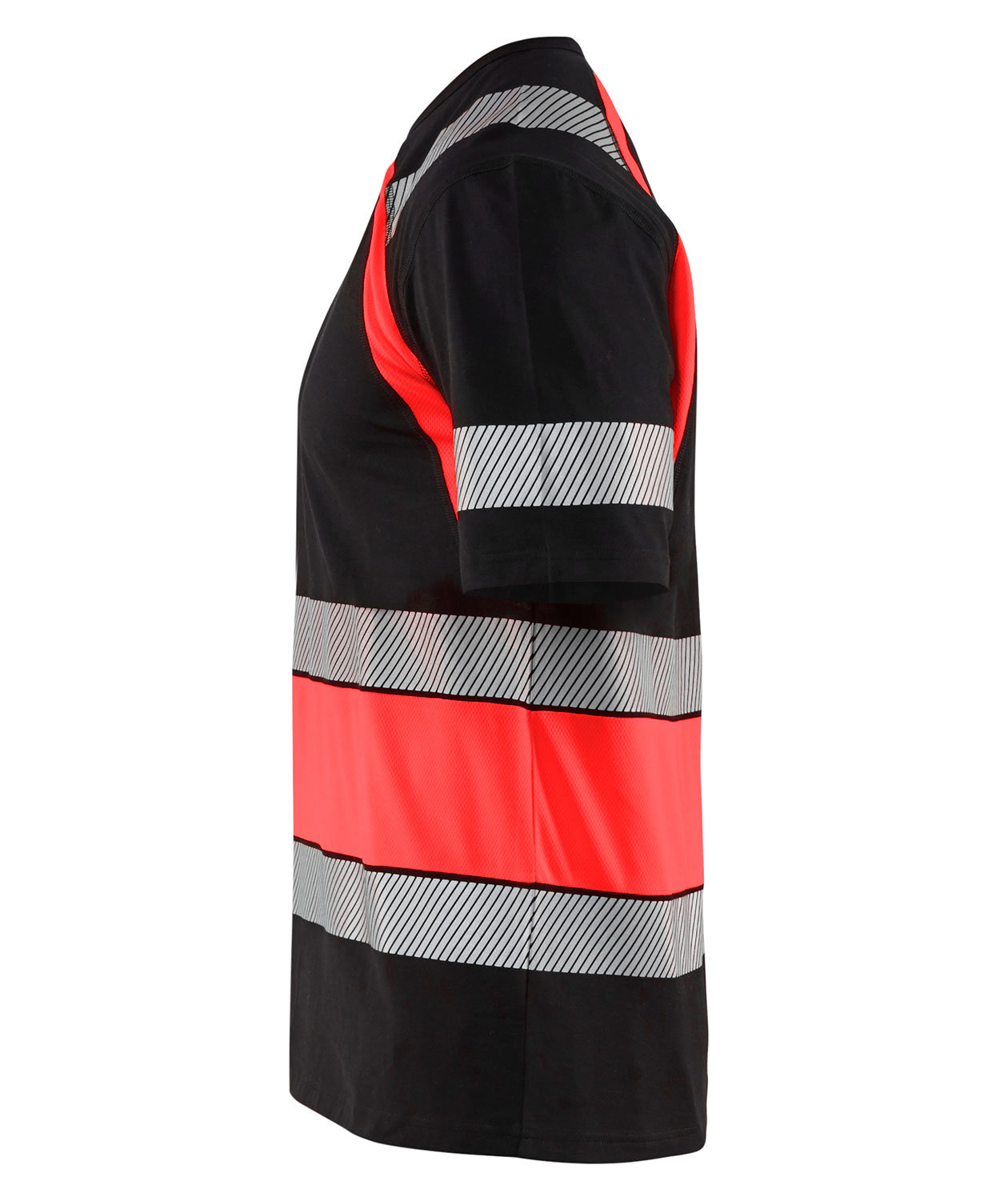Bl&aring;kl&auml;der T-skjorte, Svart/Hi-Vis R&oslash;d, large image number 3