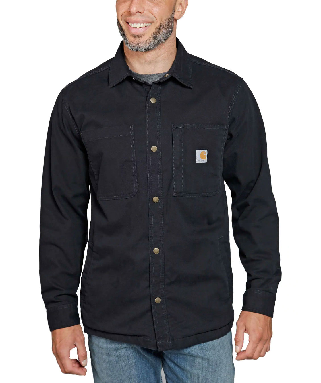 Carhartt fleece fodrad skjorta jacka, Black