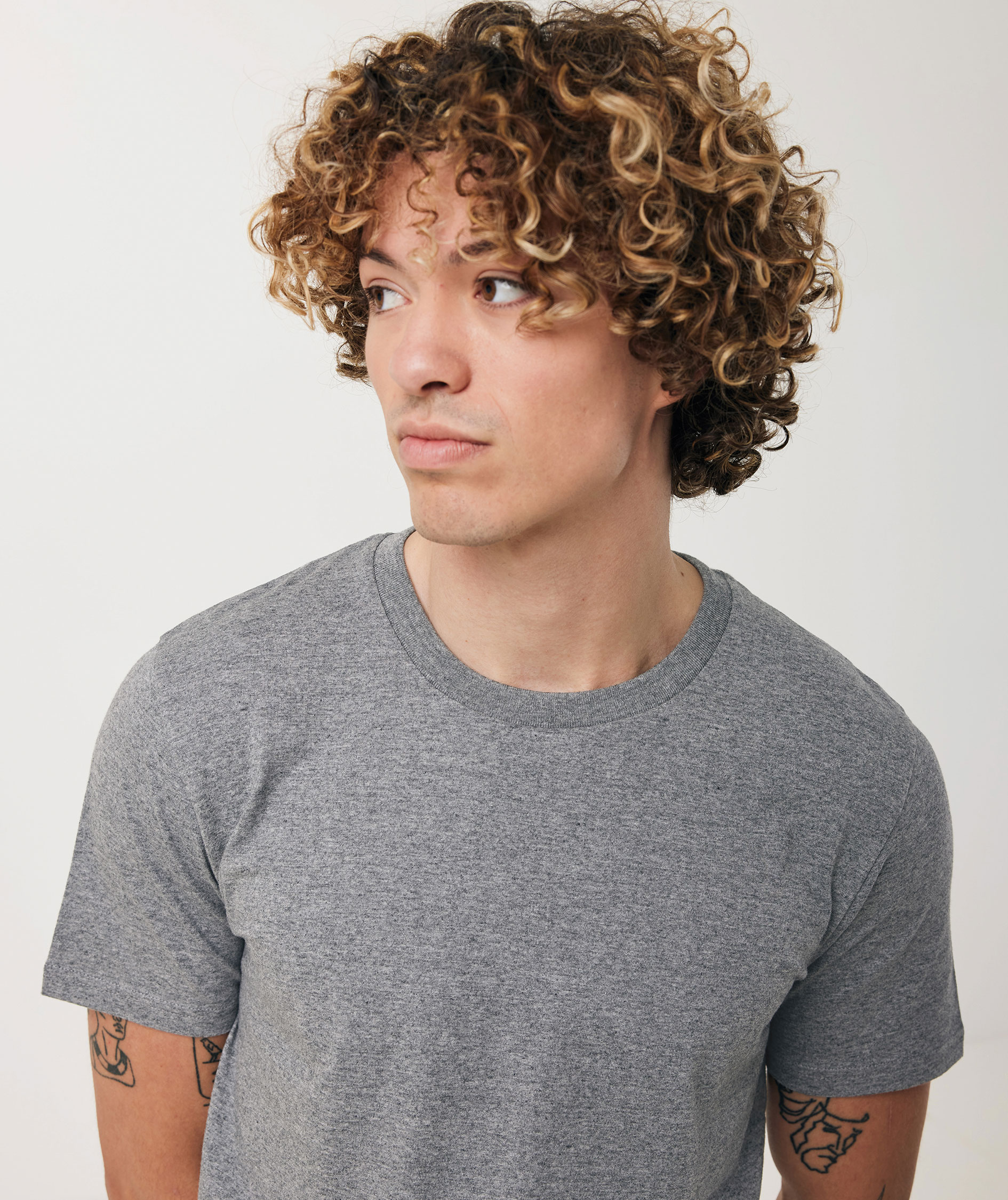 Iqoniq Brett T-shirt, Light Heather Anthracite, large image number 8