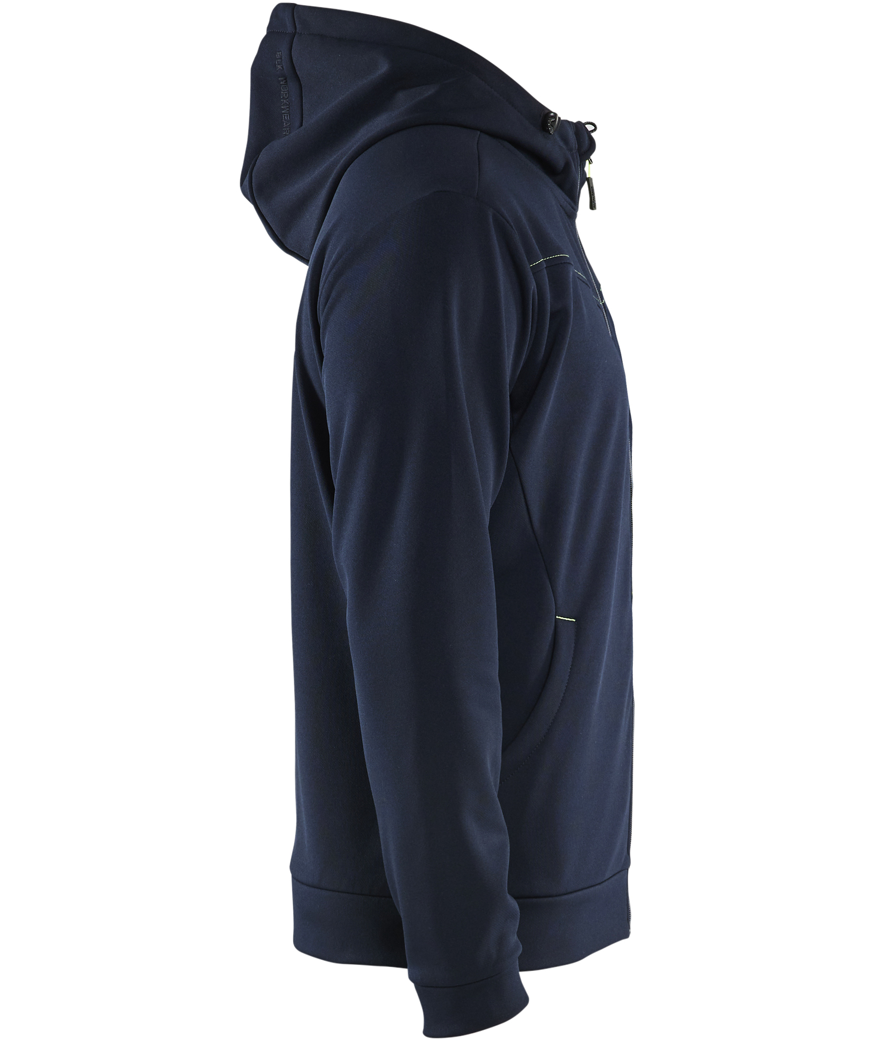 Bl&aring;kl&auml;der Unite hoodie, Dark Marine/Hi-Vis Yellow, large image number 3