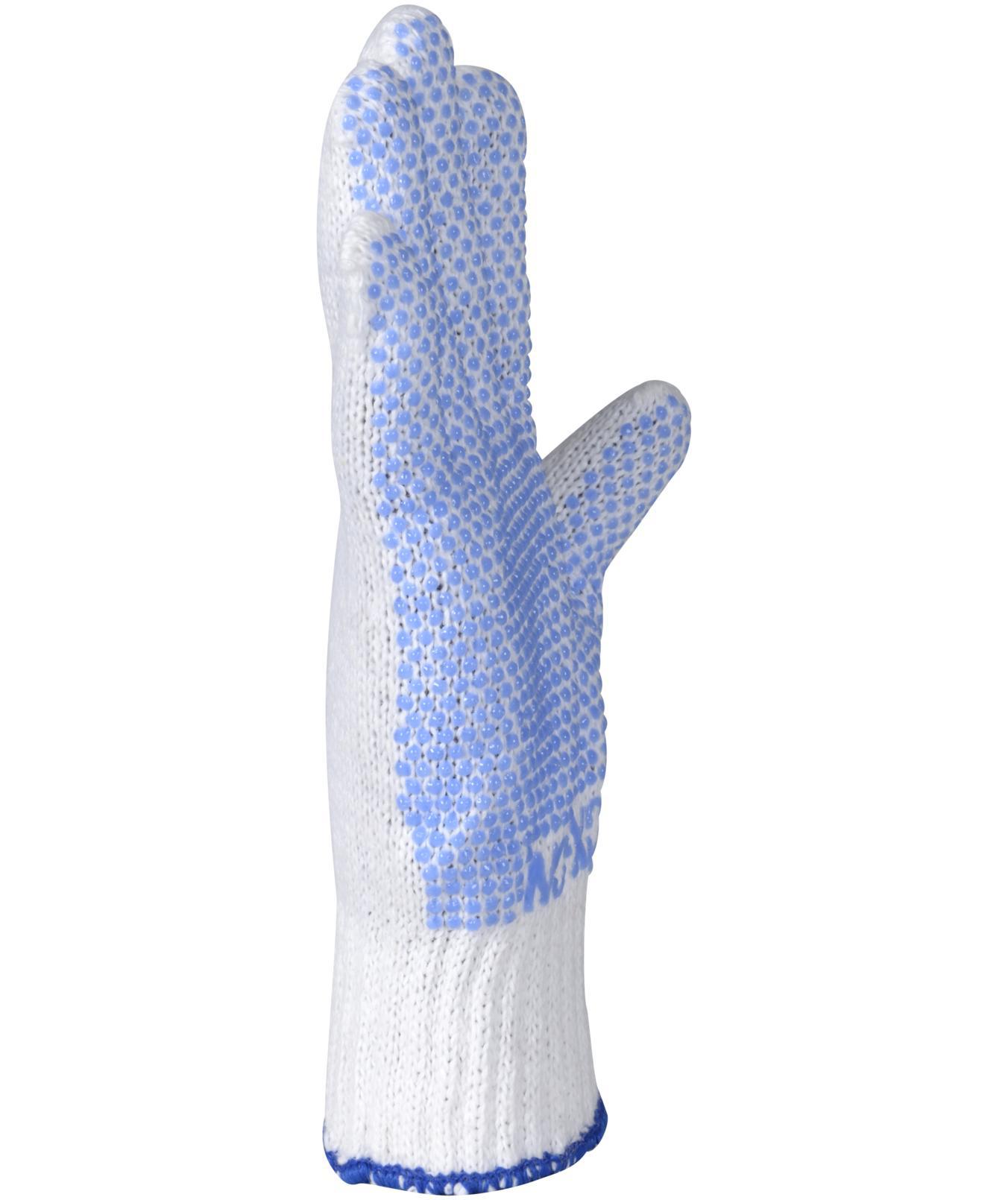 OX-ON Knitted Supreme 13600 Dots arbejdshandsker, Hvid/Bl&aring;, large image number 5