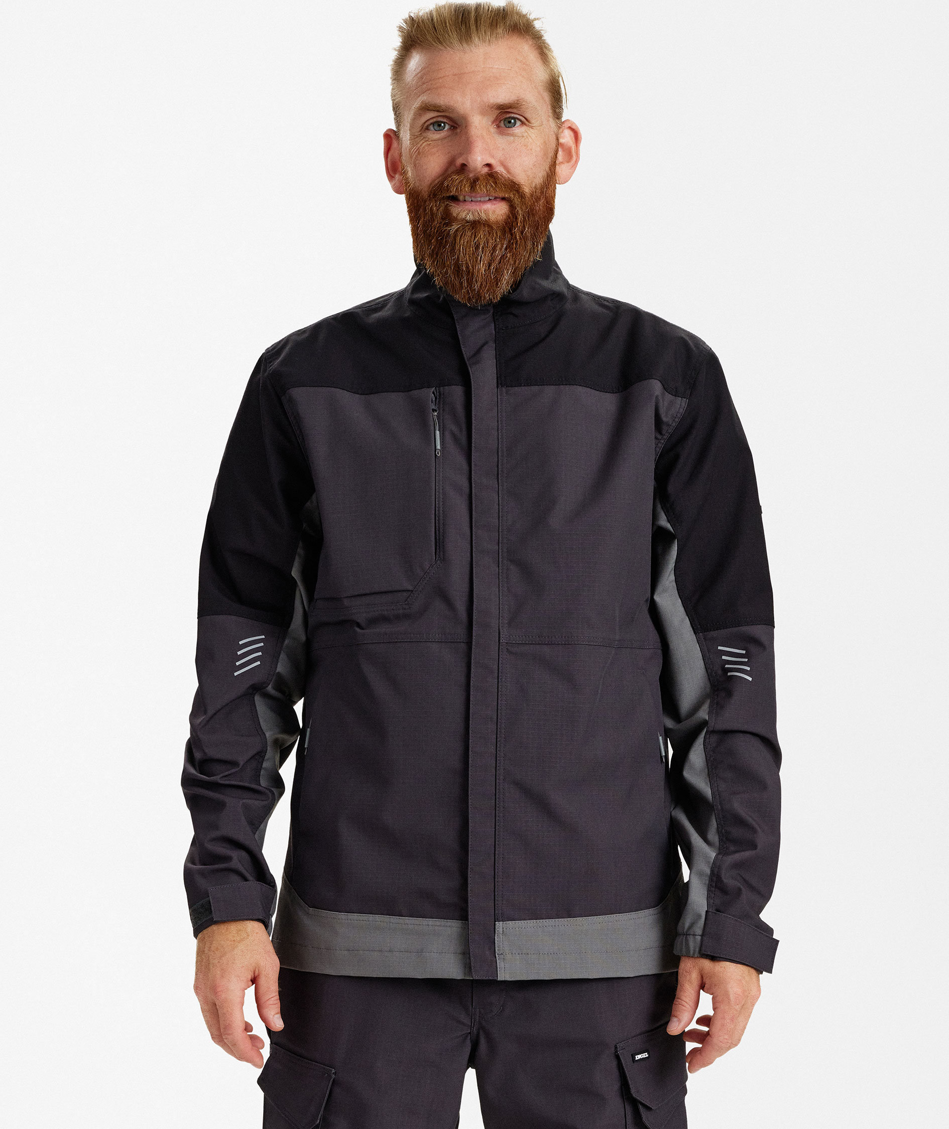 Engel Entire work jacket, Anthracite Grey/Black