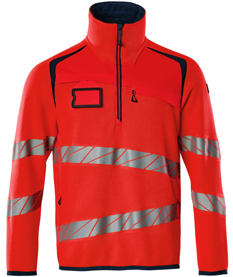 Mascot Accelerate Safe strikket genser, Hi-Vis R&oslash;d/M&oslash;rk Marine, Hi-Vis R&oslash;d/M&oslash;rk Marine, swatch