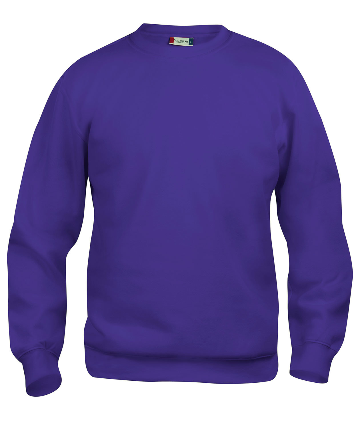 Clique Basic Roundneck sweatshirt, Skarp Lila, Skarp Lila, swatch