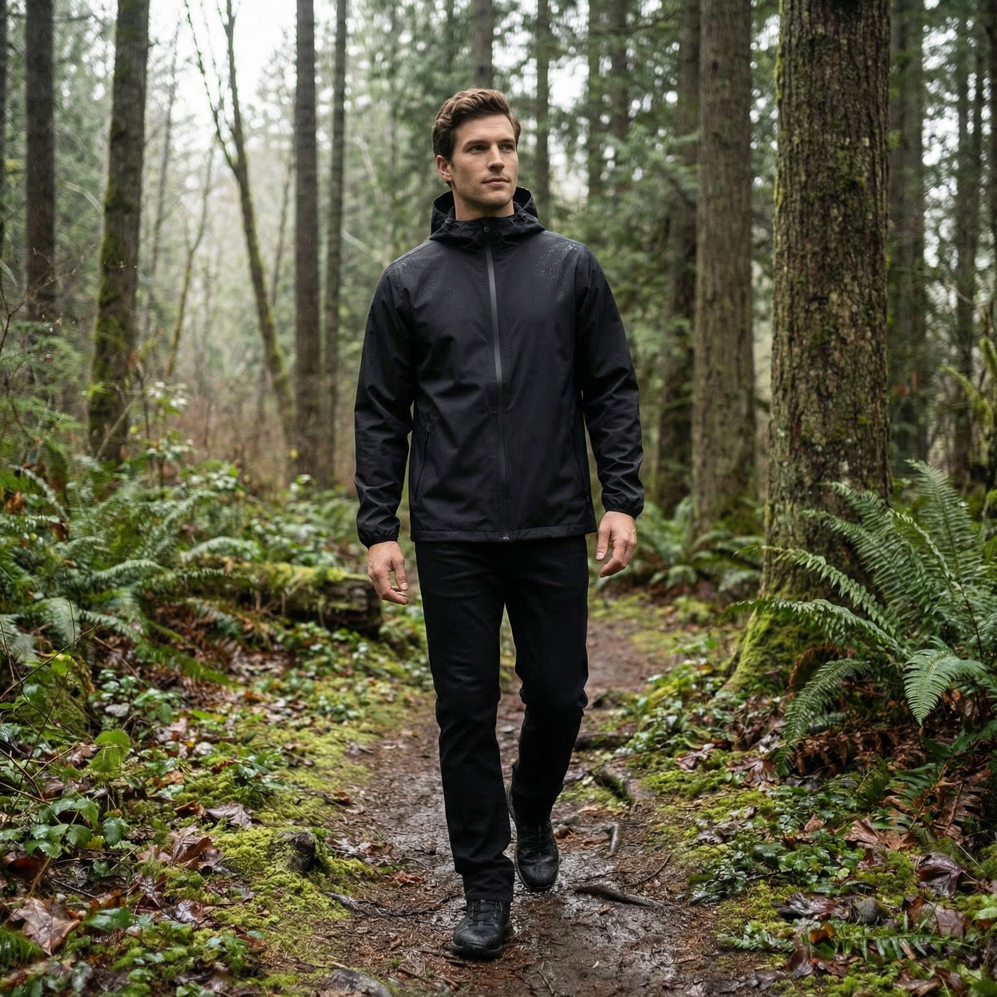 Westborn regnjakke, Black