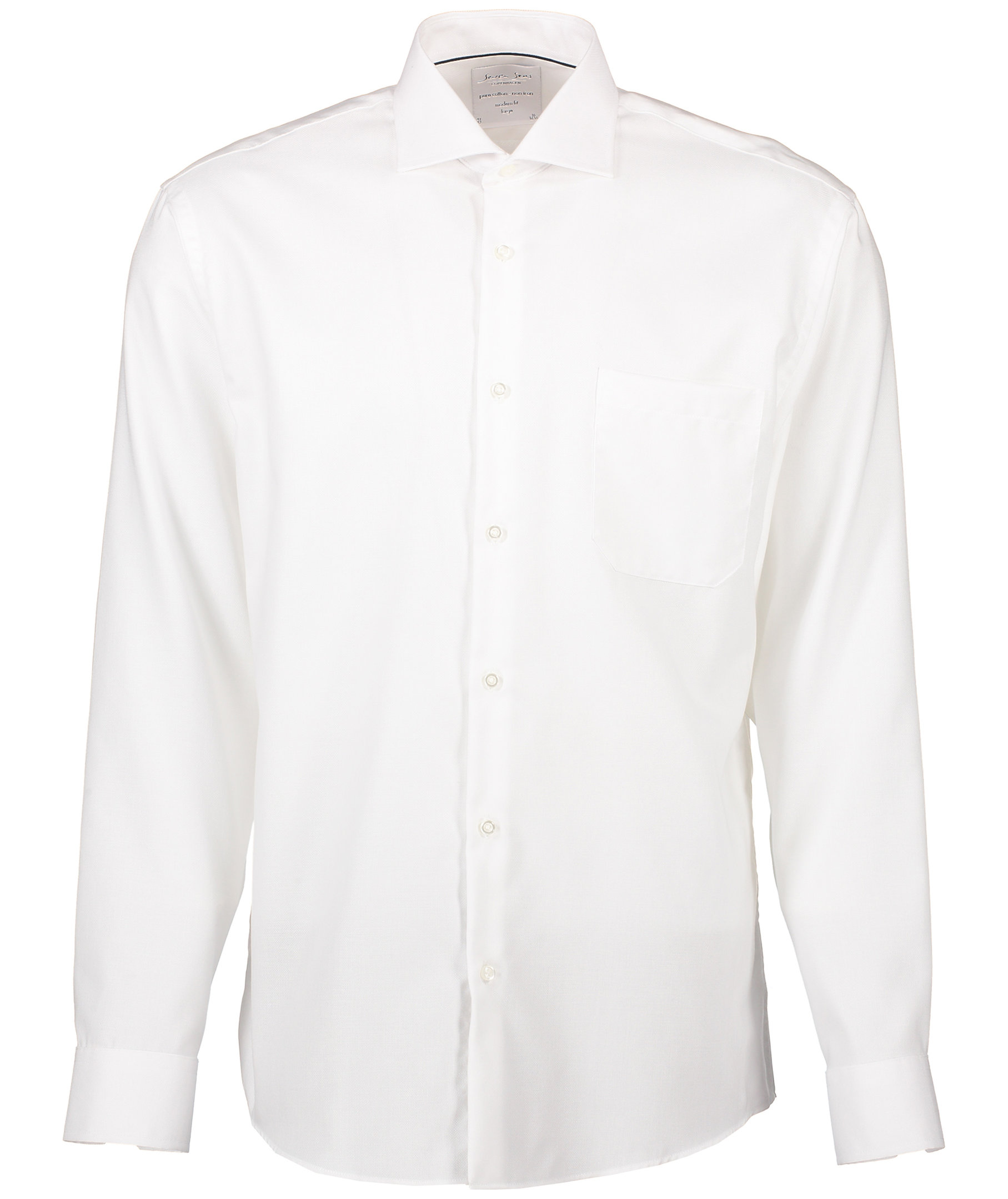 Seven Seas Dobby Royal Oxford modern fit shirt with chest pocket, White