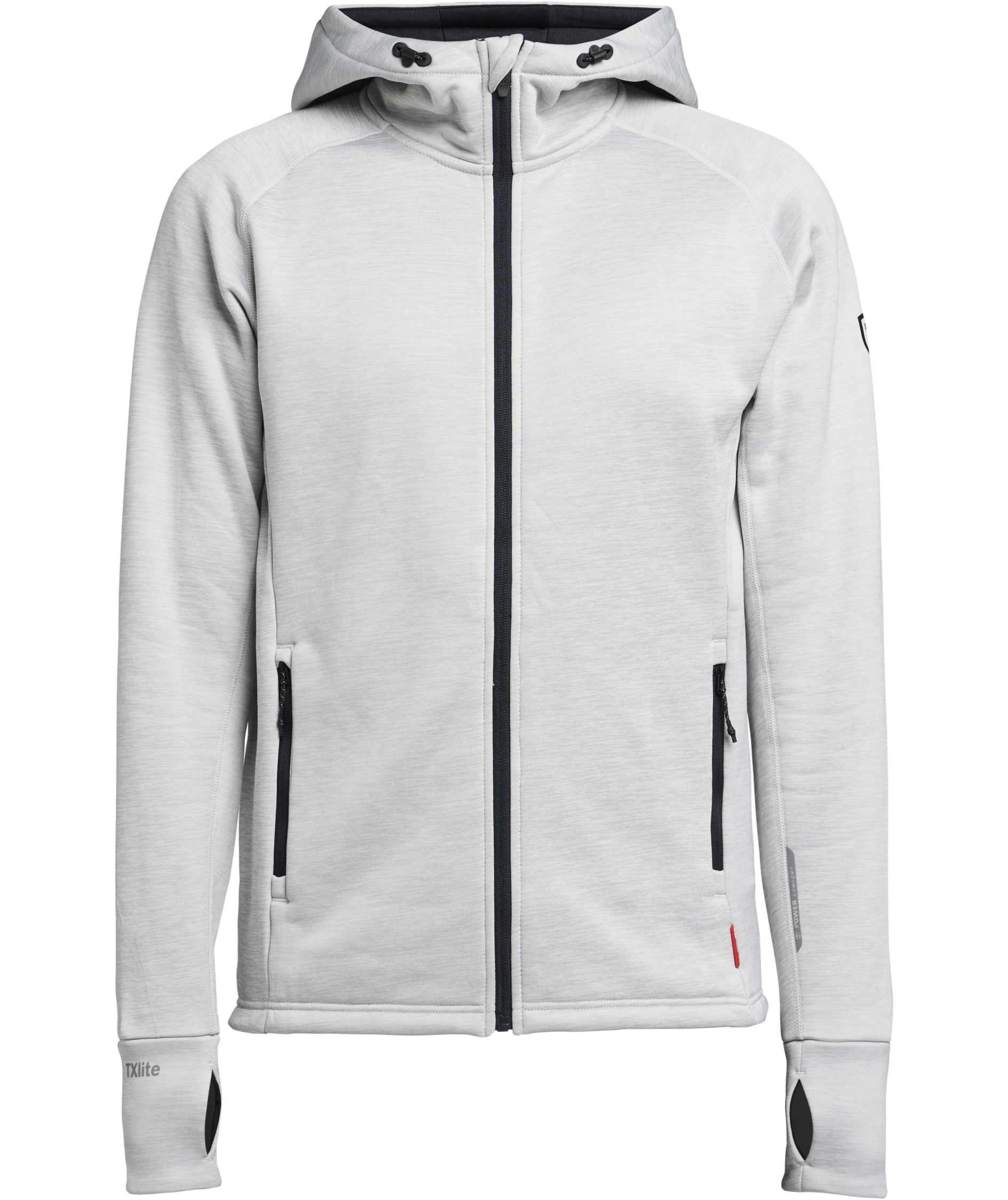 Tenson TXlite Hoodie mit Rei&szlig;verschluss, Light Grey