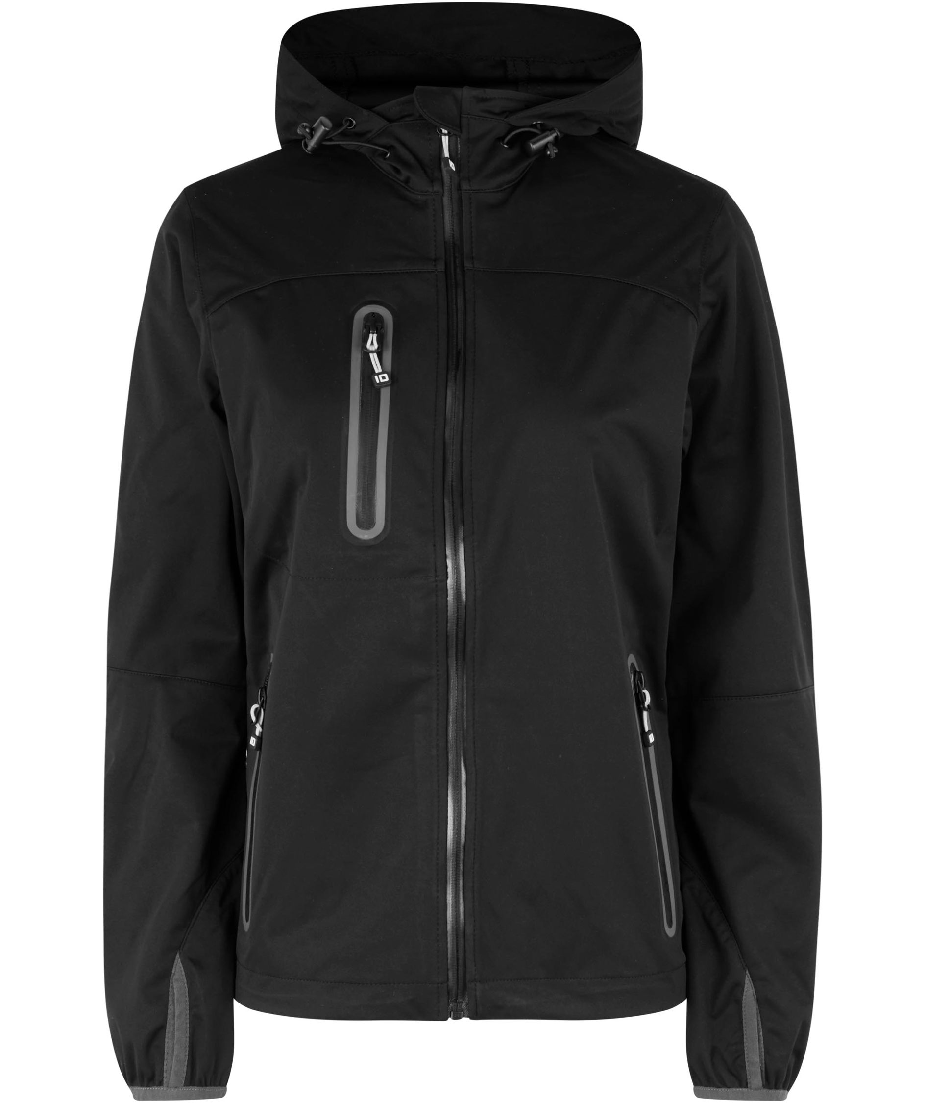 ID l&auml;ttvikt softshelljacka dam, Svart