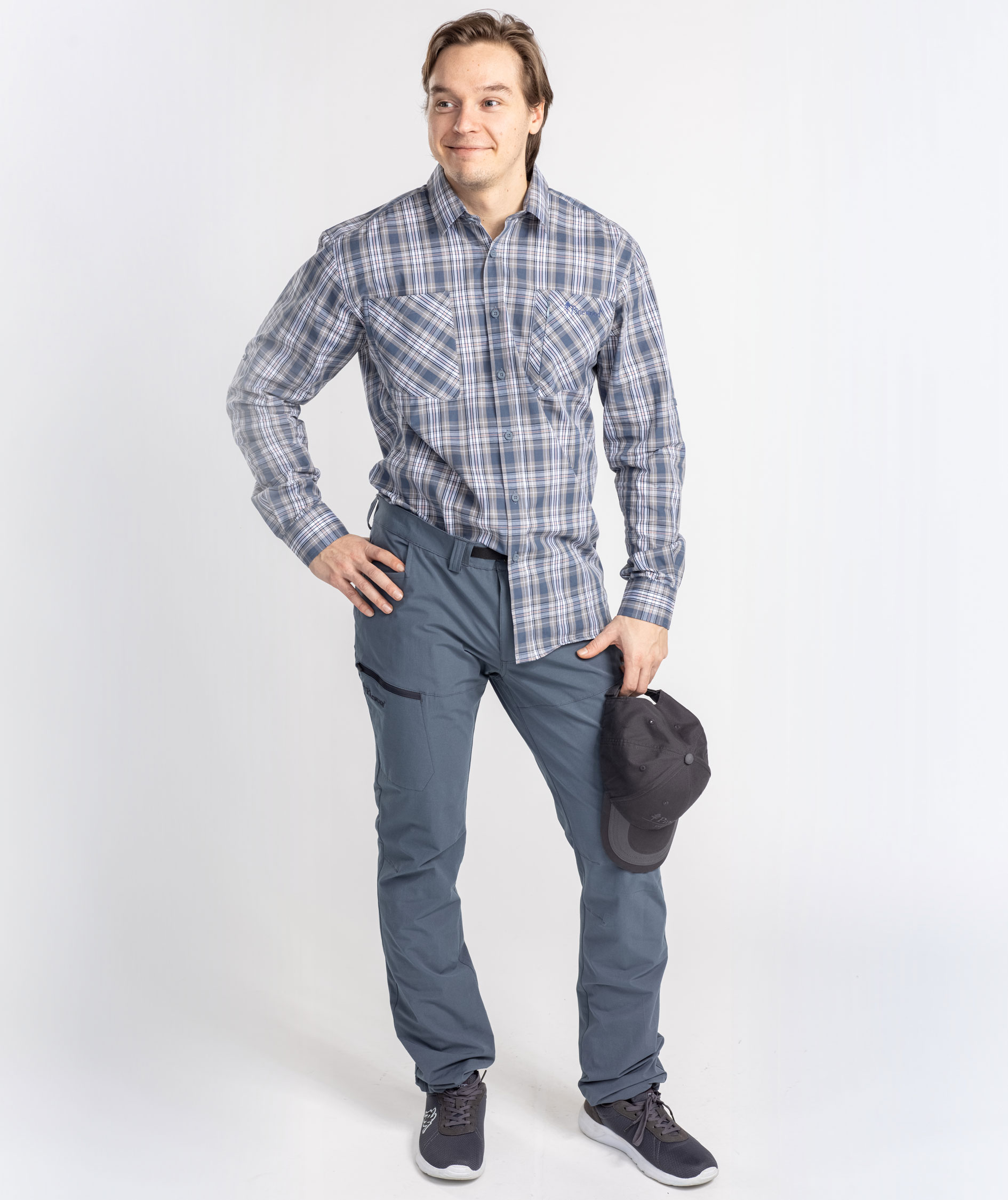 Pinewood Glenn skjorte, Bl&aring;/Gr&aring;