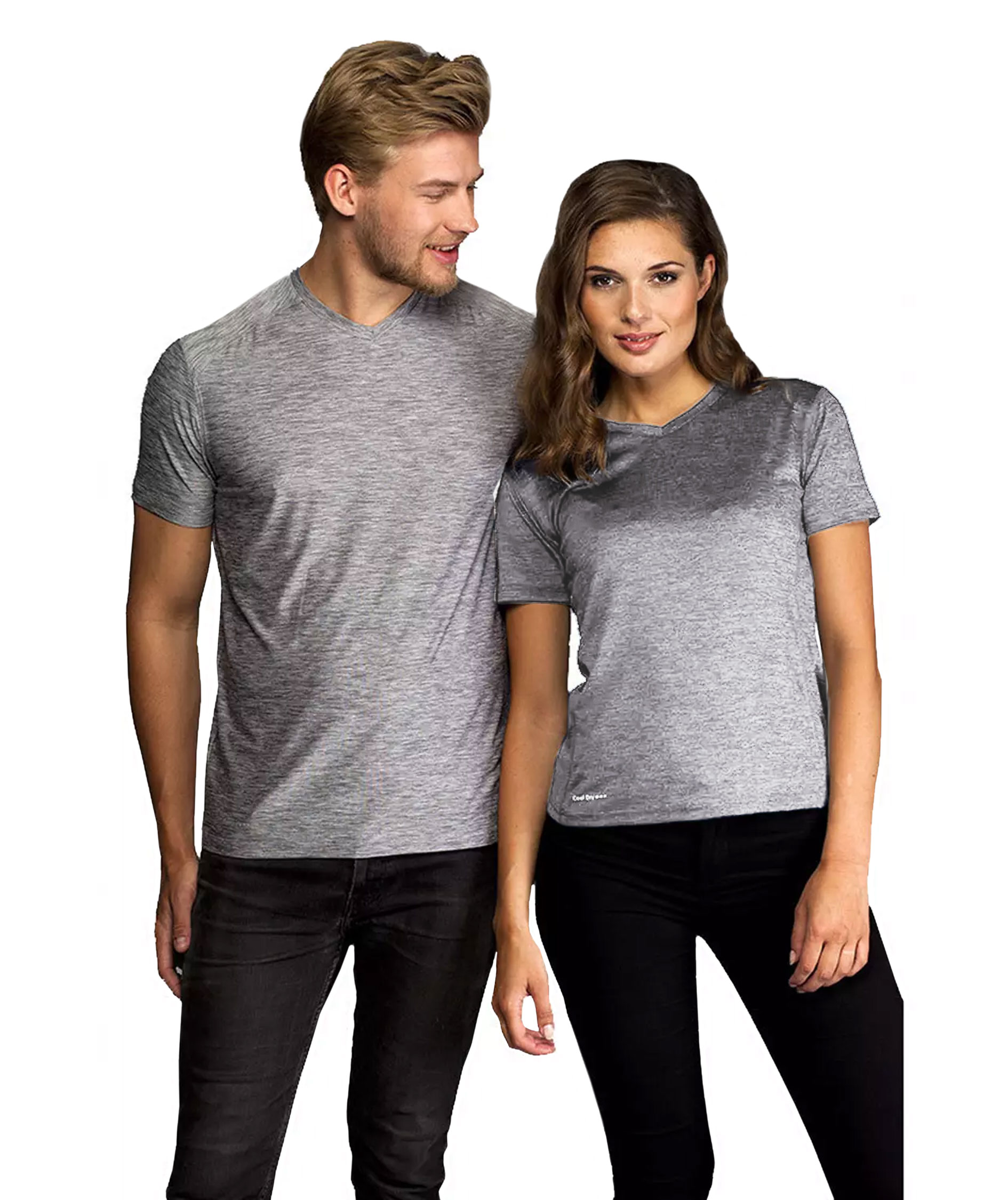 Pitch Stone T-shirt dam, Grey melange