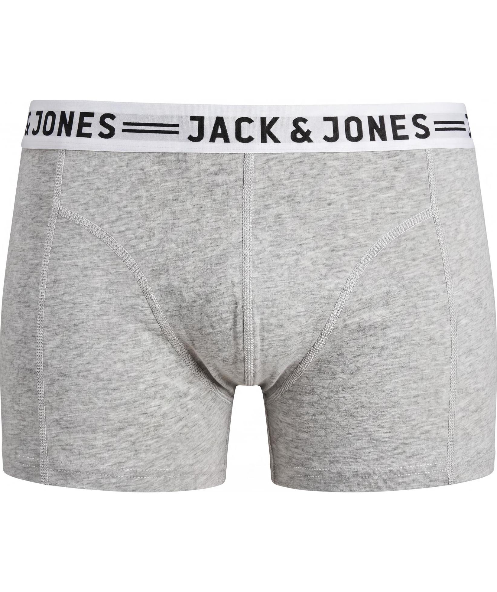Jack & Jones Sense 3-pack boksershorts, Hvit/gr&aring;/svart, large image number 2