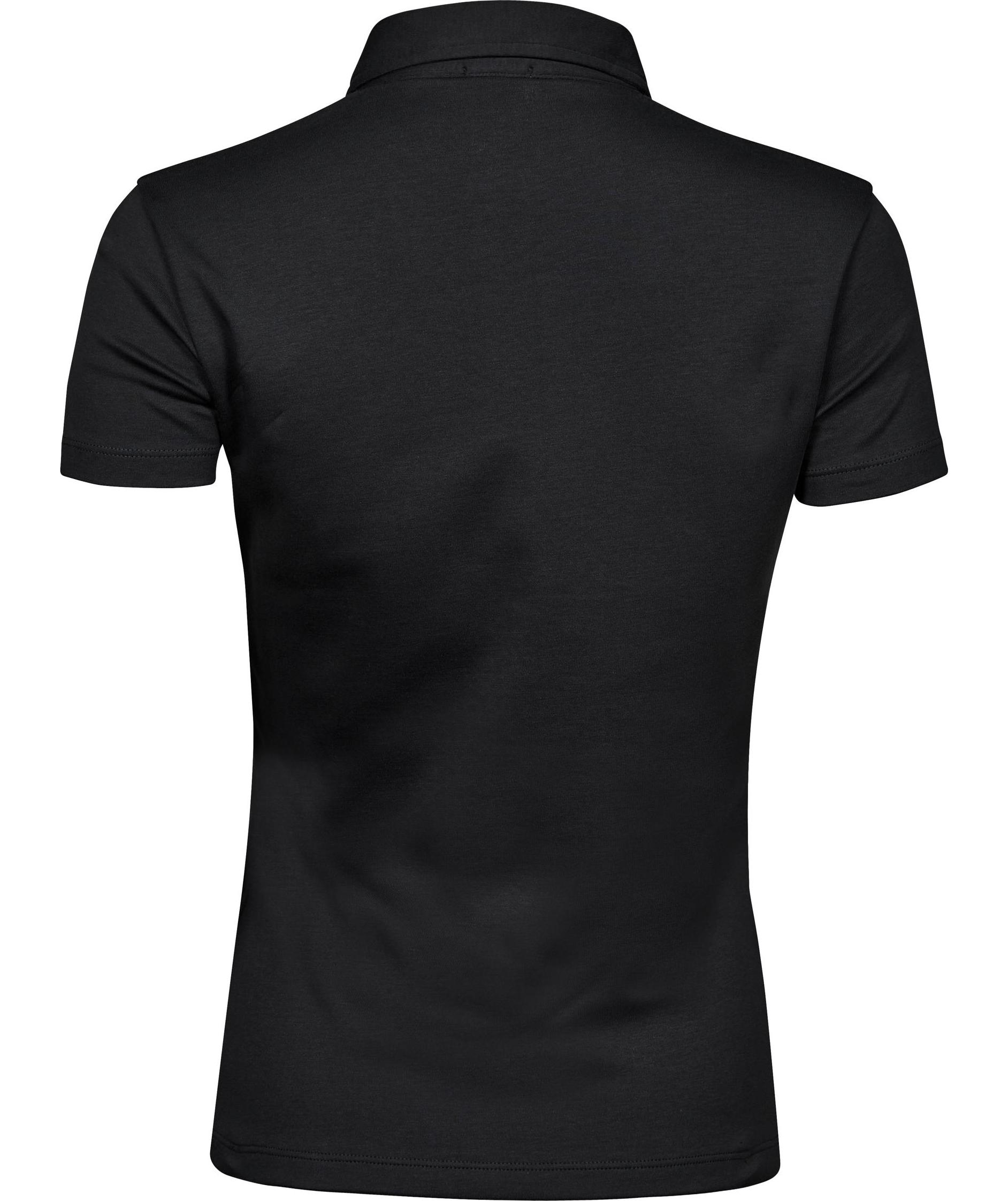 Tee Jays Pima dame polo T-shirt, Sort, large image number 1