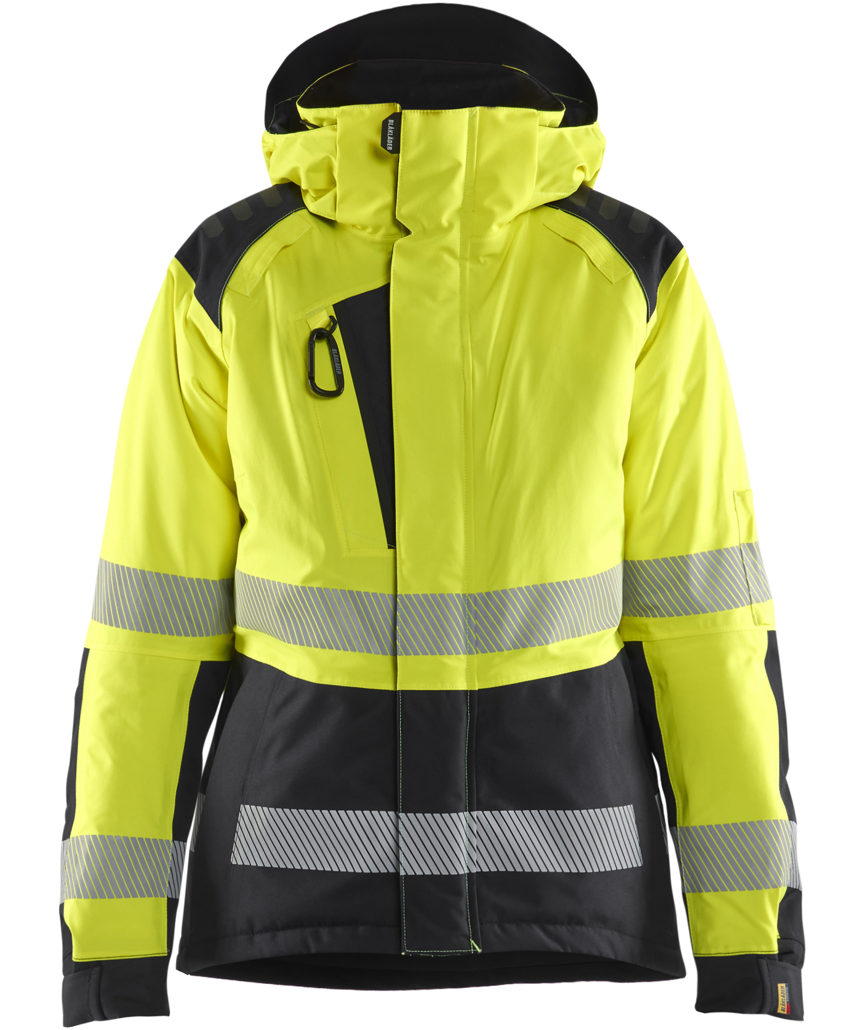 Bl&aring;kl&auml;der dame vinterjakke, Hi-vis Gul/Svart
