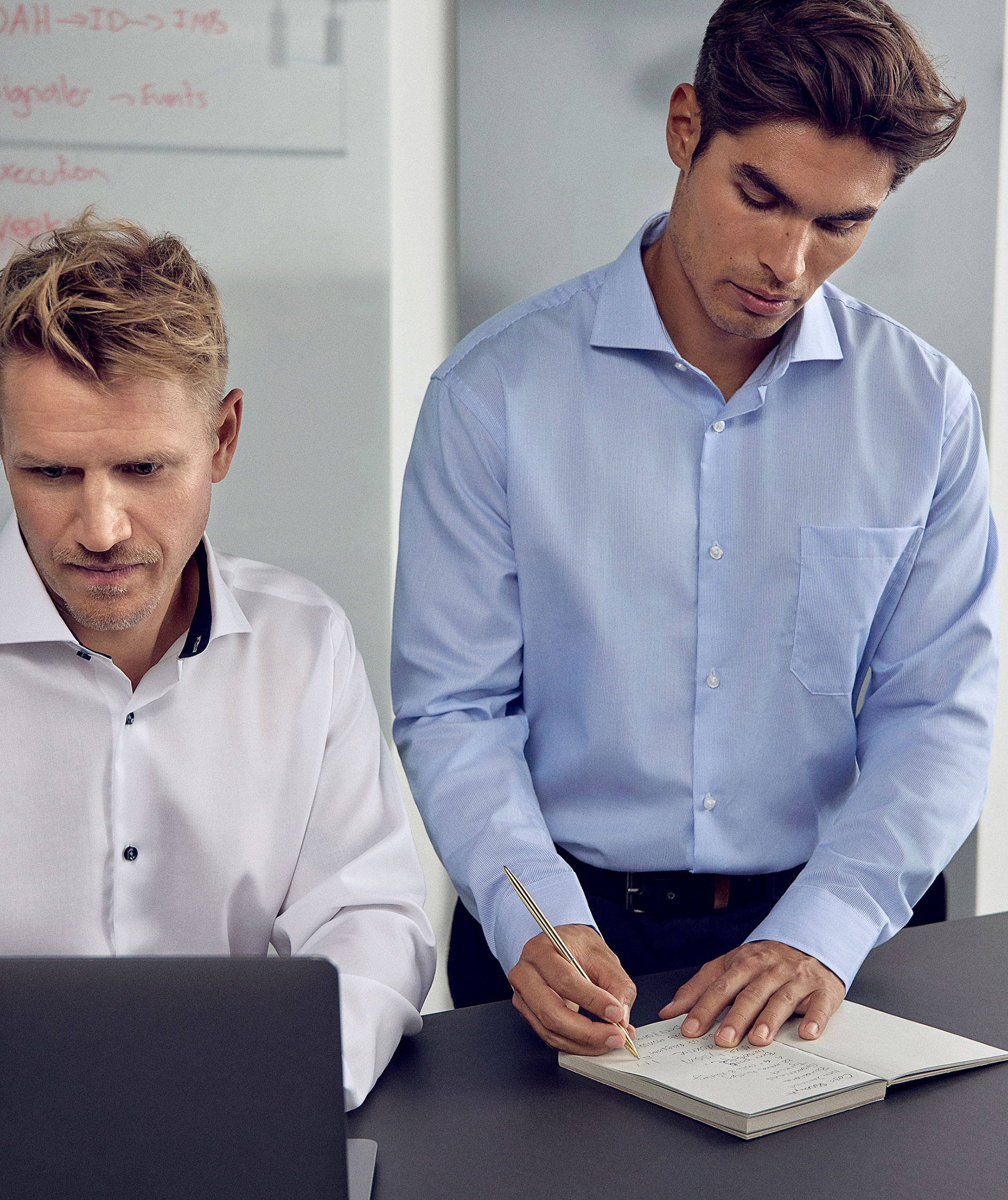 Seven Seas Fine Twill California modern fit skjorte, Lys Bl&aring;, large image number 4