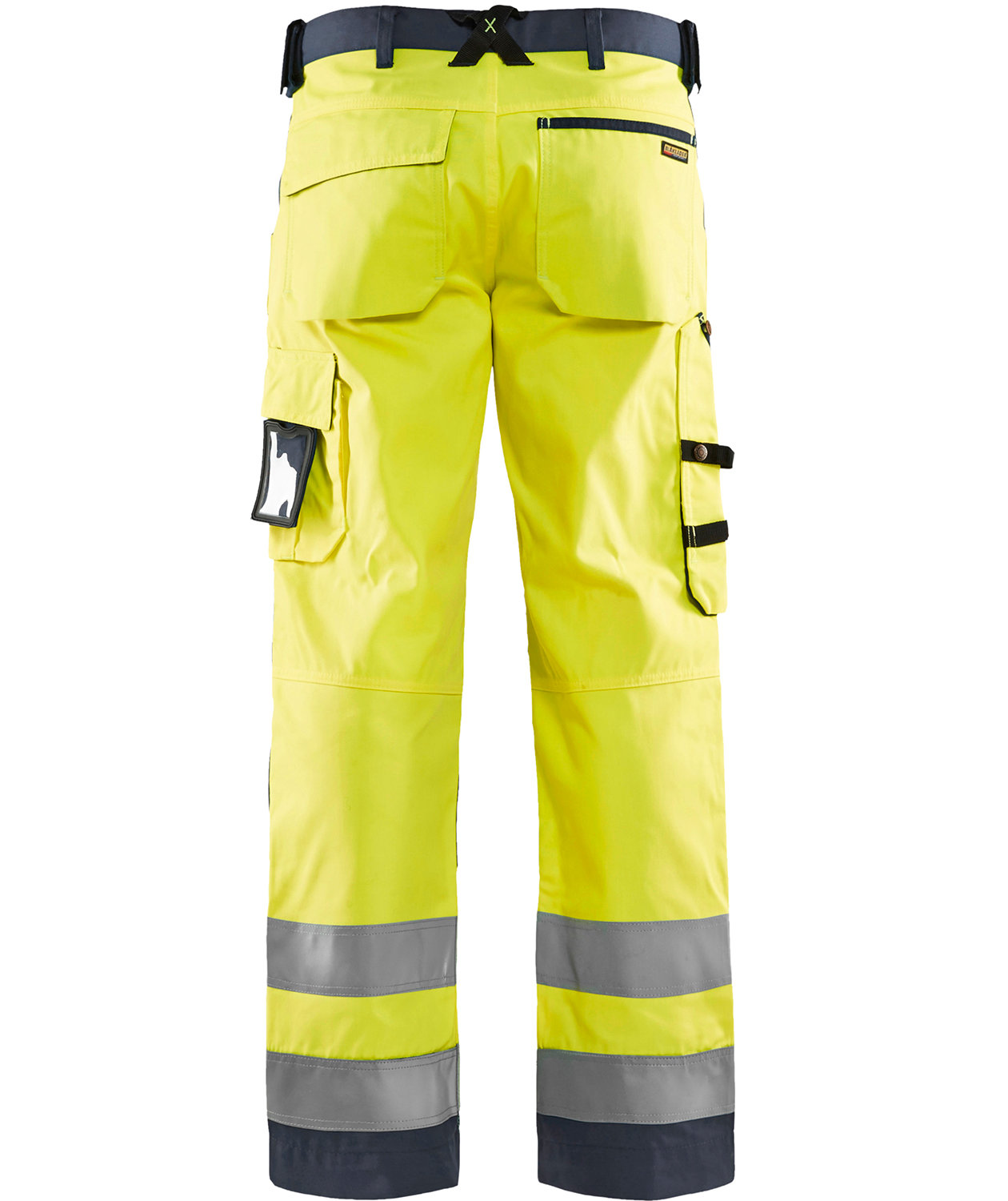 Bl&aring;kl&auml;der arbetsbyxa, Varsel Gul/Gr&aring;