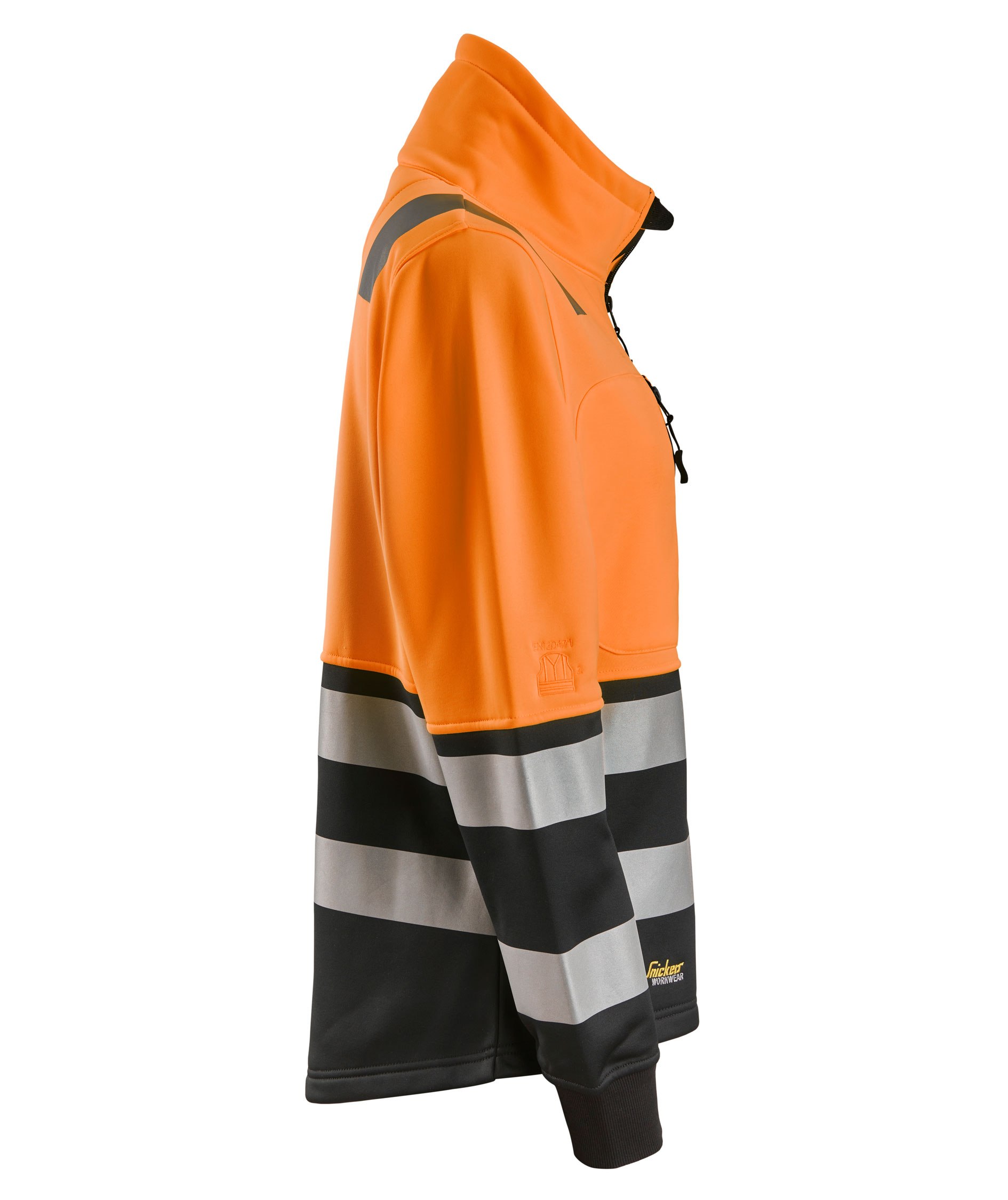 Snickers women's sweat jacket 8073, Hi-Vis Orange/Black, large image number 2