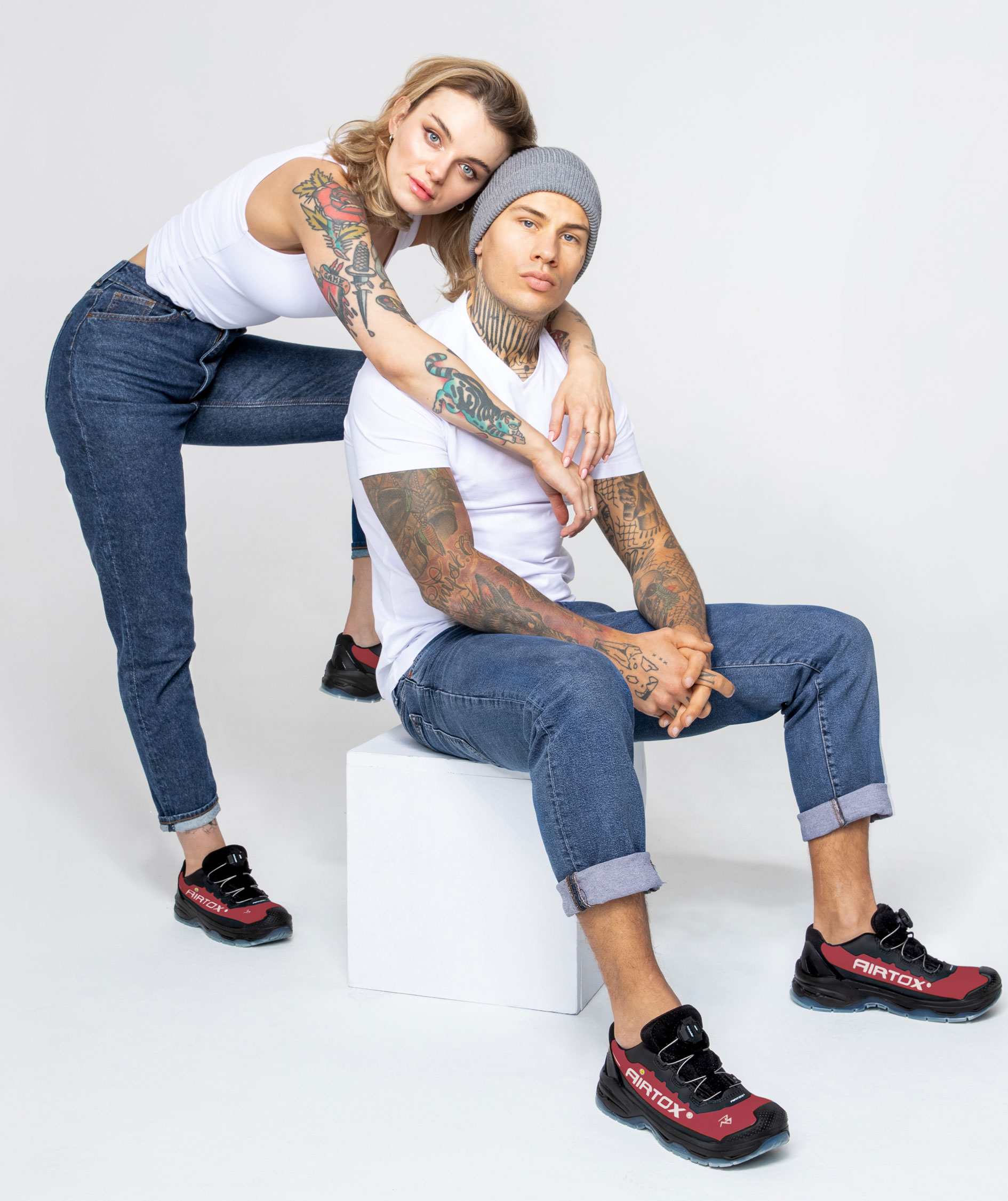 Airtox TX44 sikkerhedssko S3, R&oslash;d/Sort, large image number 4