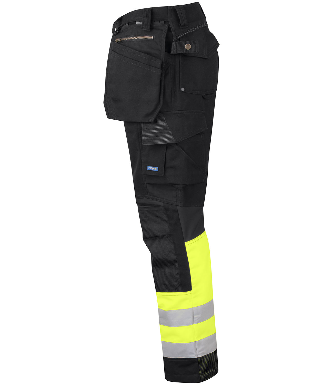 ProJob craftsman trousers 6524, Black/Hi-Vis Yellow, large image number 2